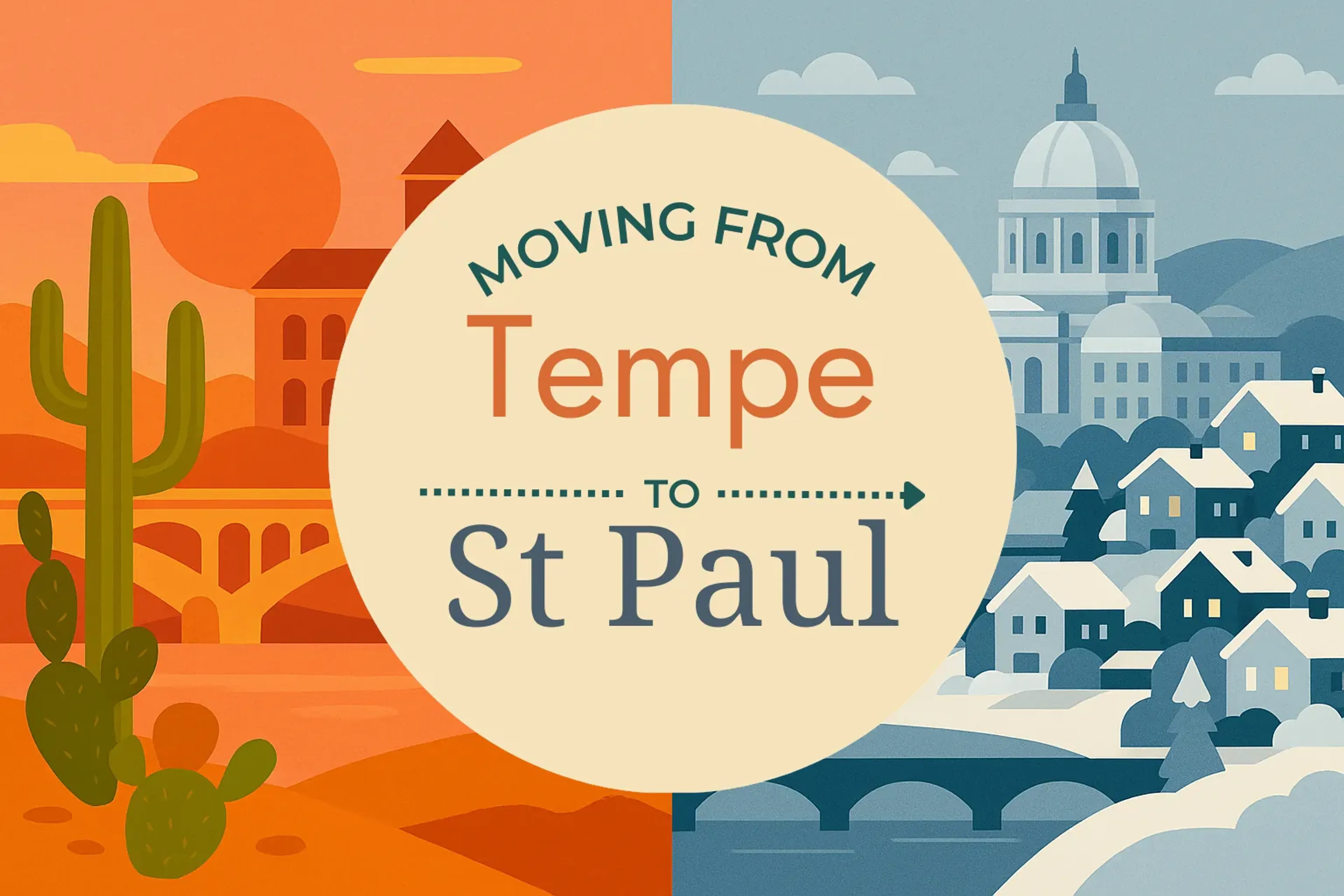 Side-by-side comparison of Tempe to St. Paul moving companies