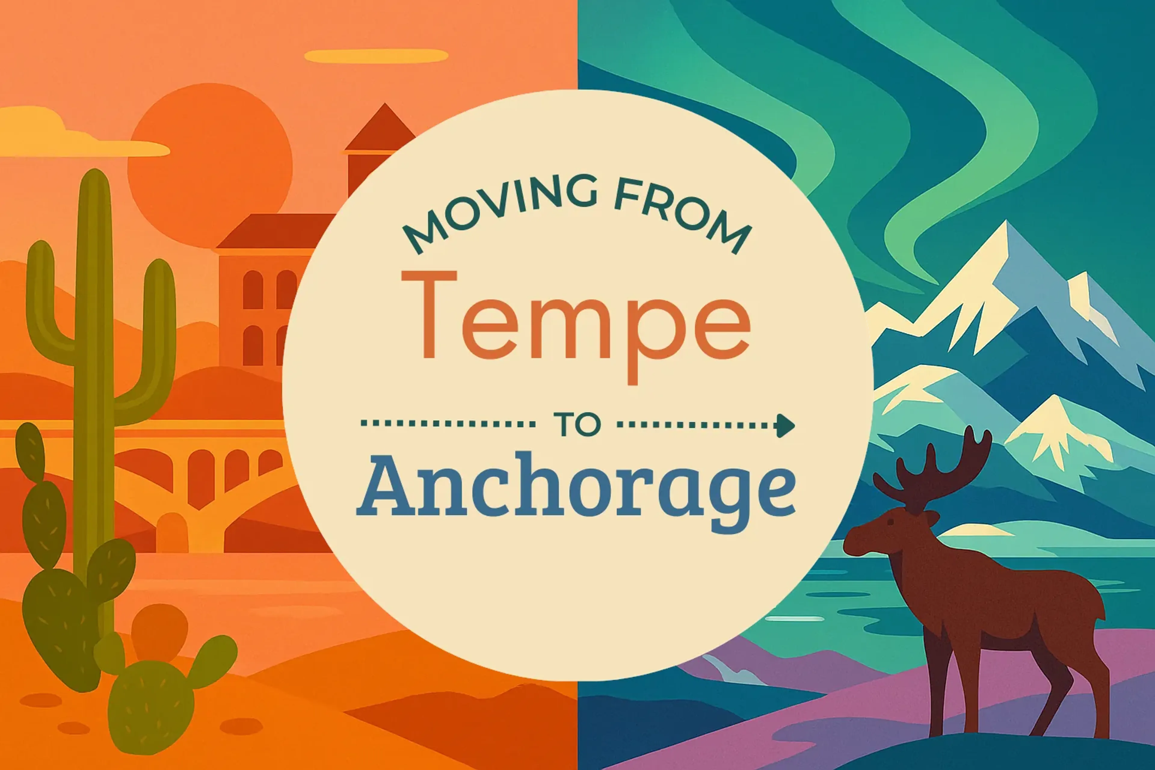 Side-by-side comparison of Tempe to Anchorage moving companies
