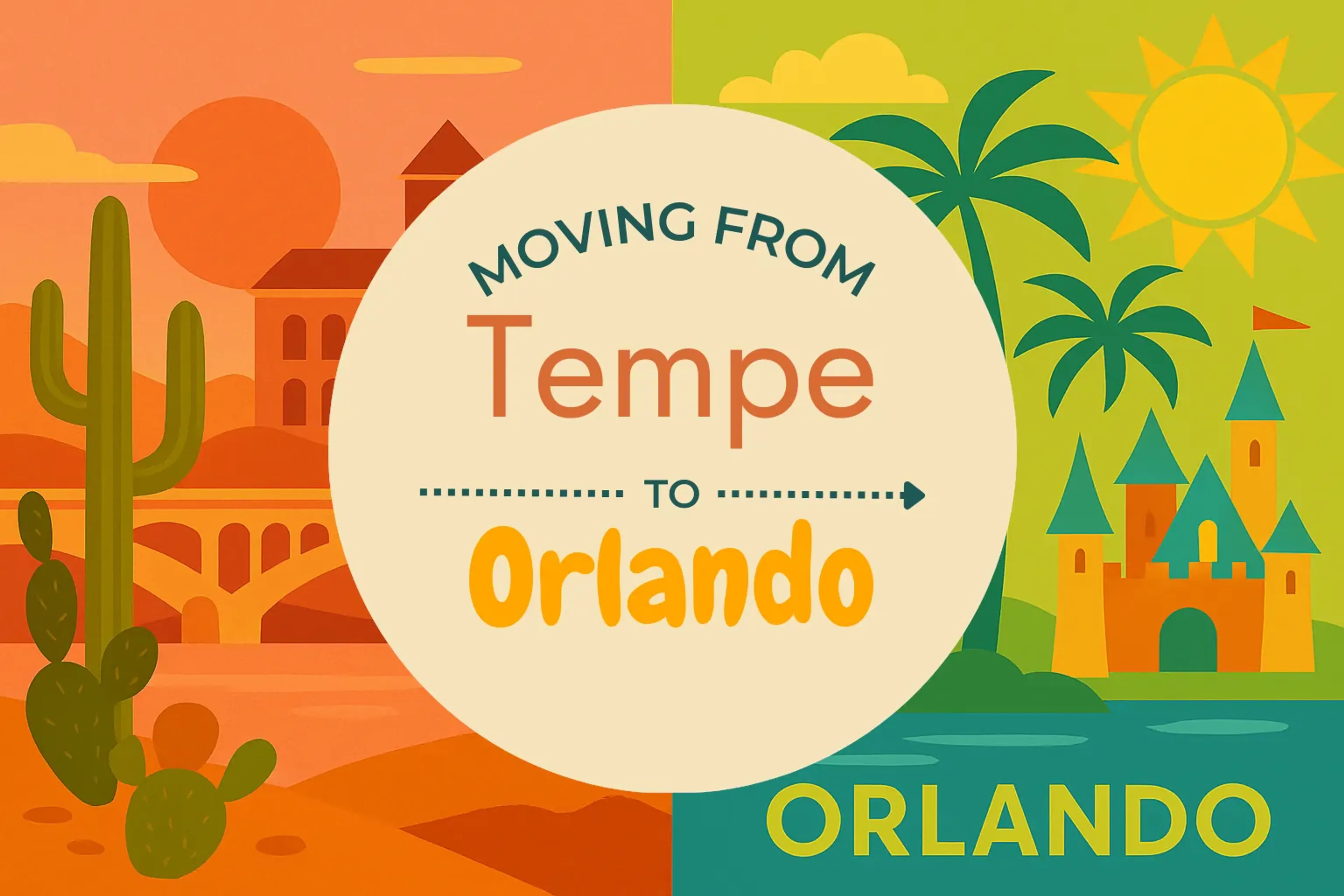 Side-by-side comparison of Tempe to Orlando moving companies