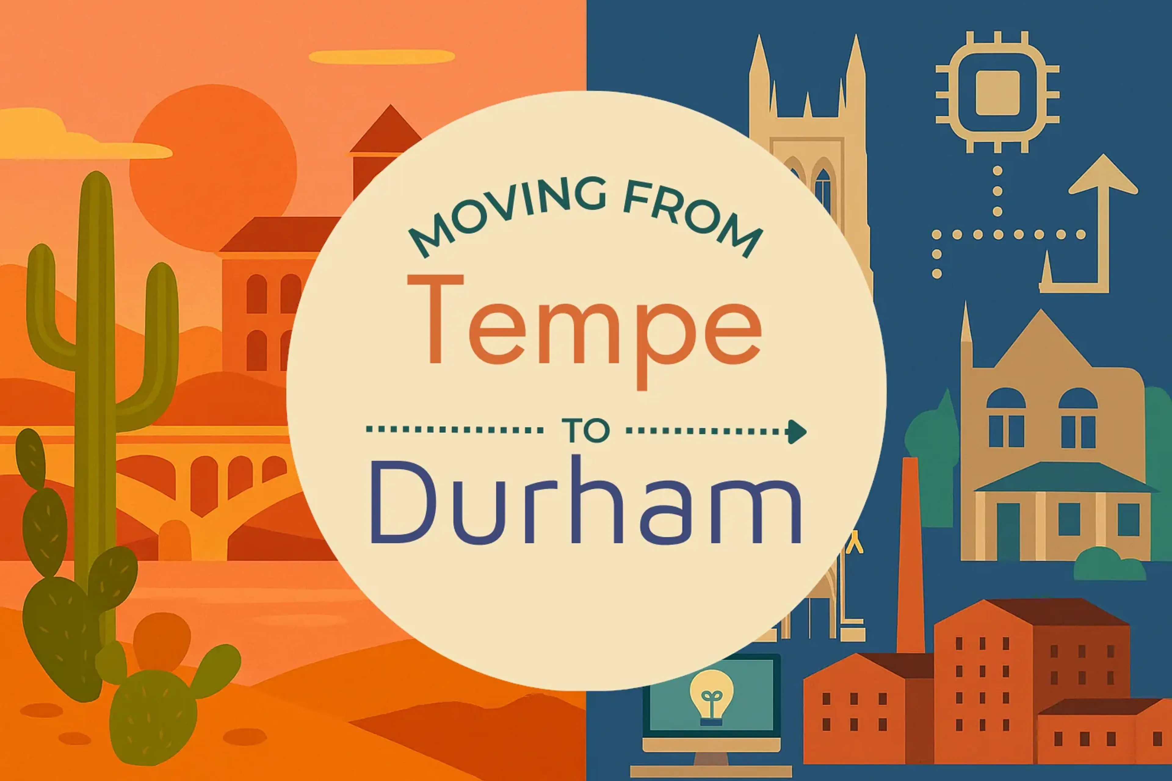 Side-by-side comparison of Tempe to Durham moving companies