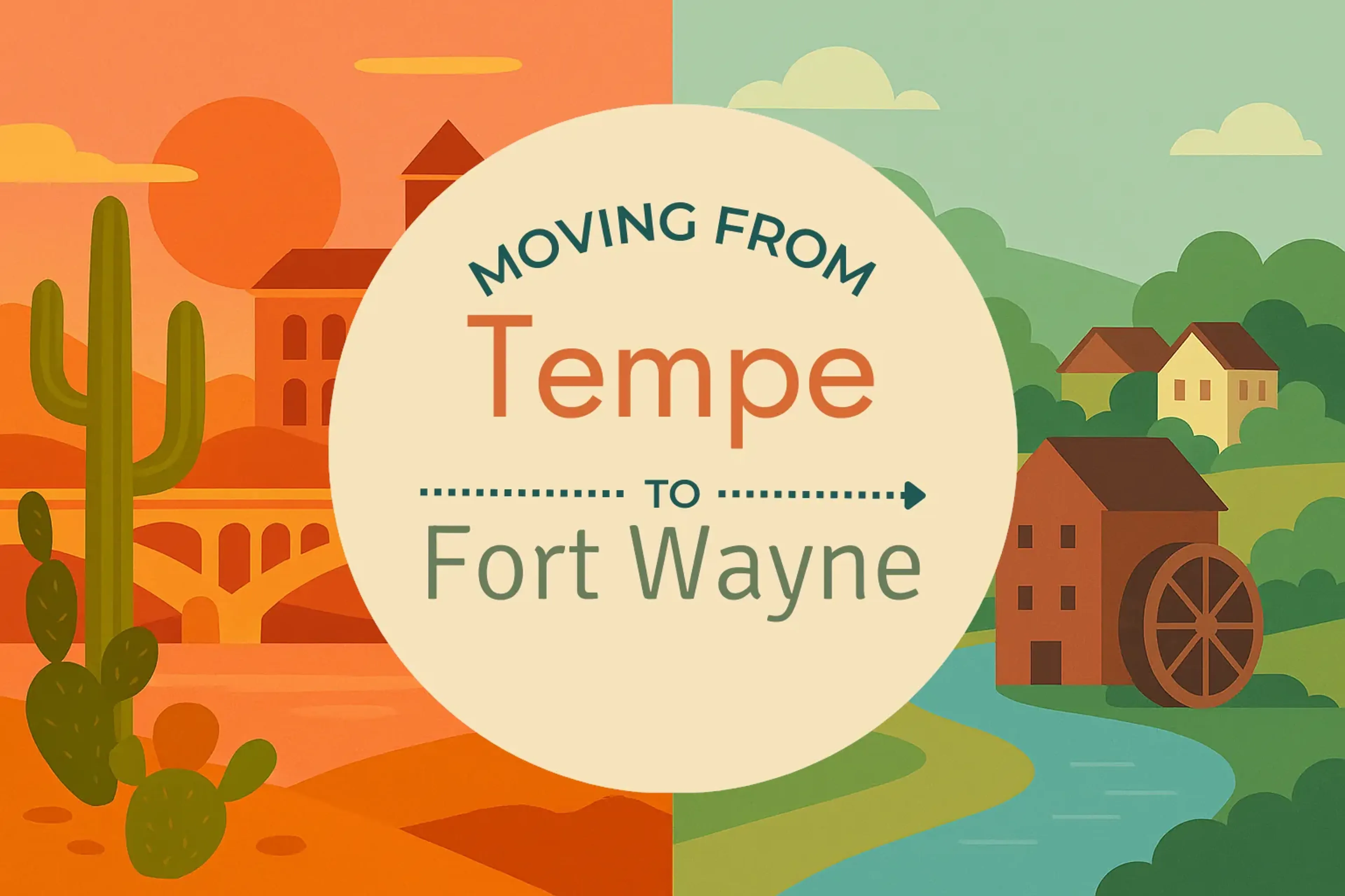 Side-by-side comparison of Tempe to Fort Wayne moving companies