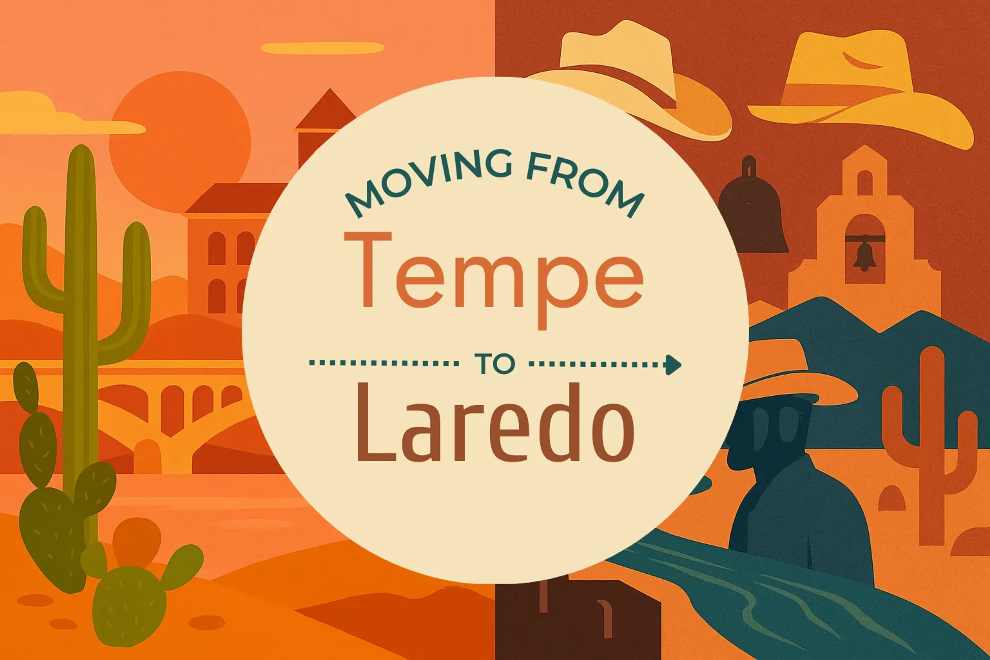 Side-by-side comparison of Tempe to Laredo moving companies