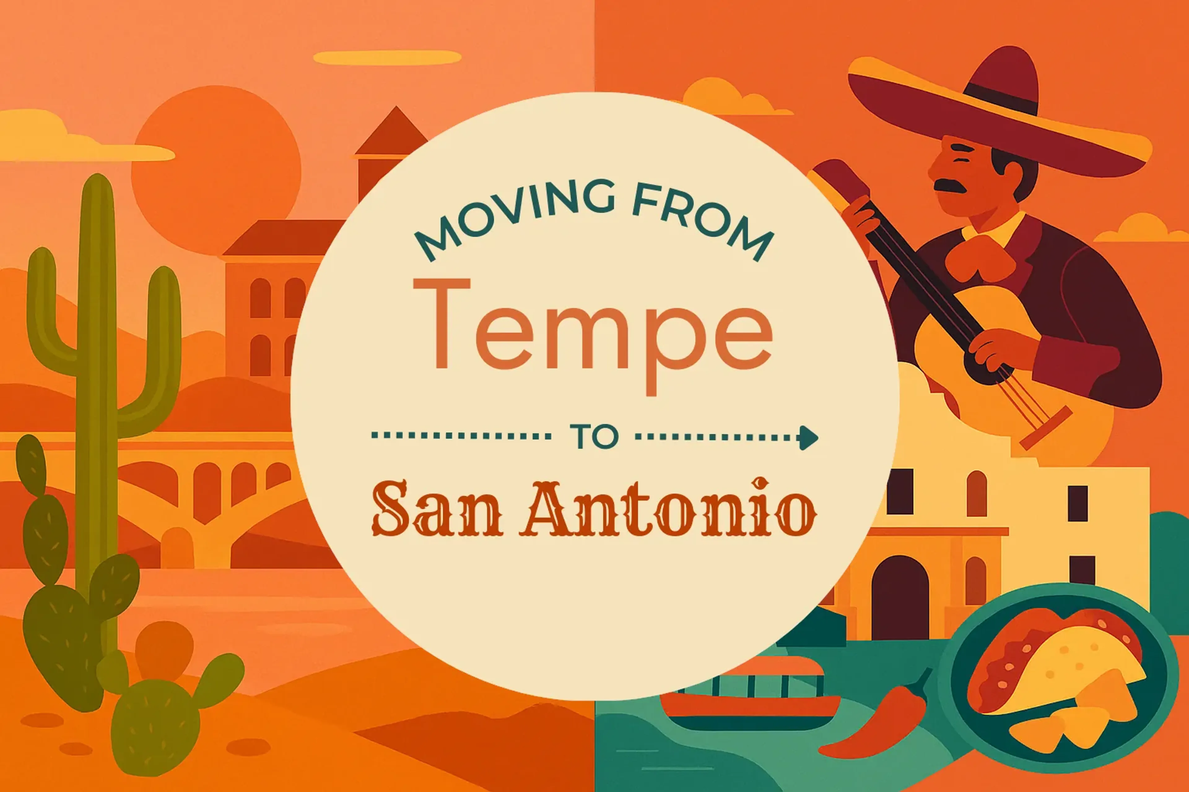 Side-by-side comparison of Tempe to San Antonio moving companies