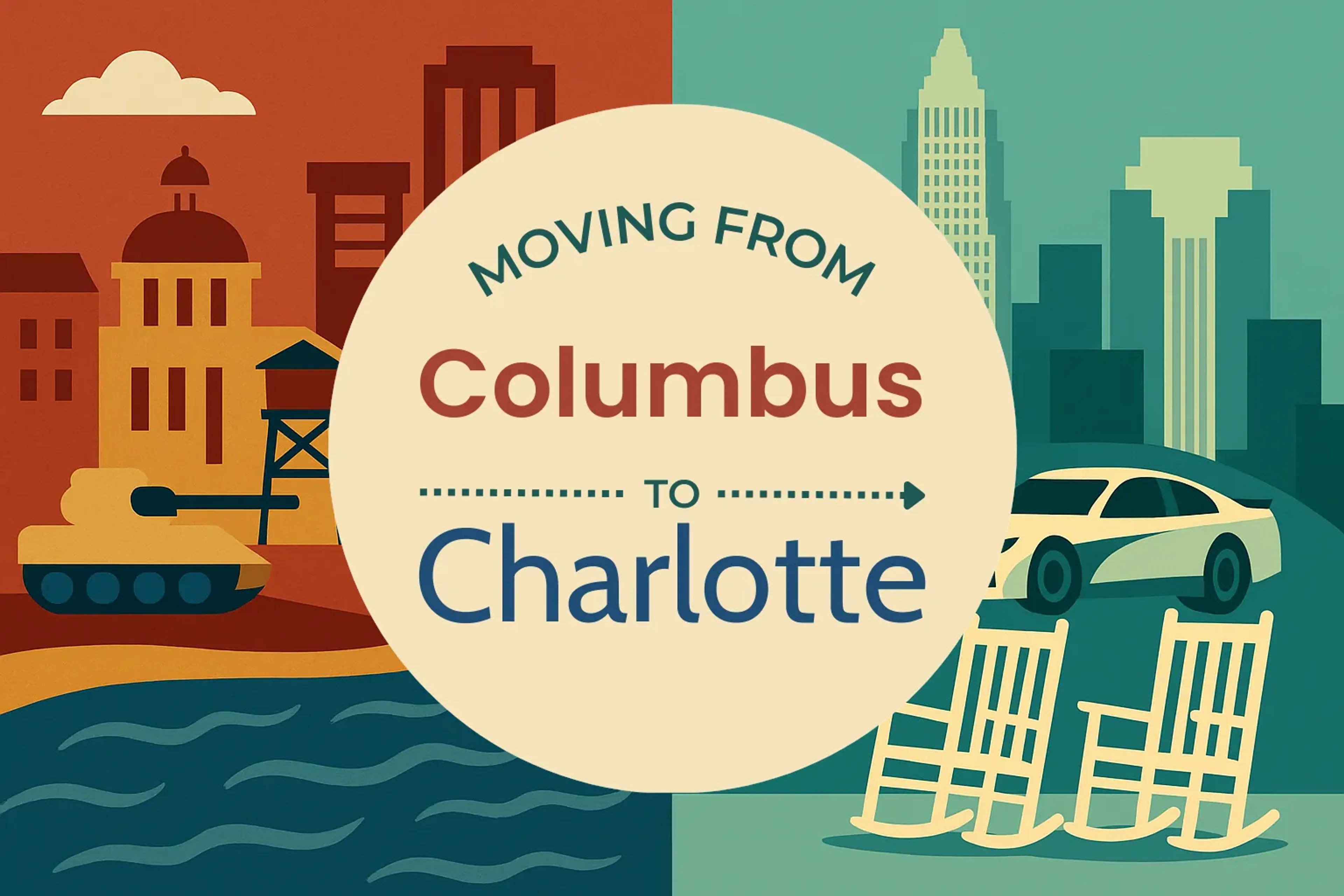Side-by-side comparison of Columbus to Charlotte moving companies