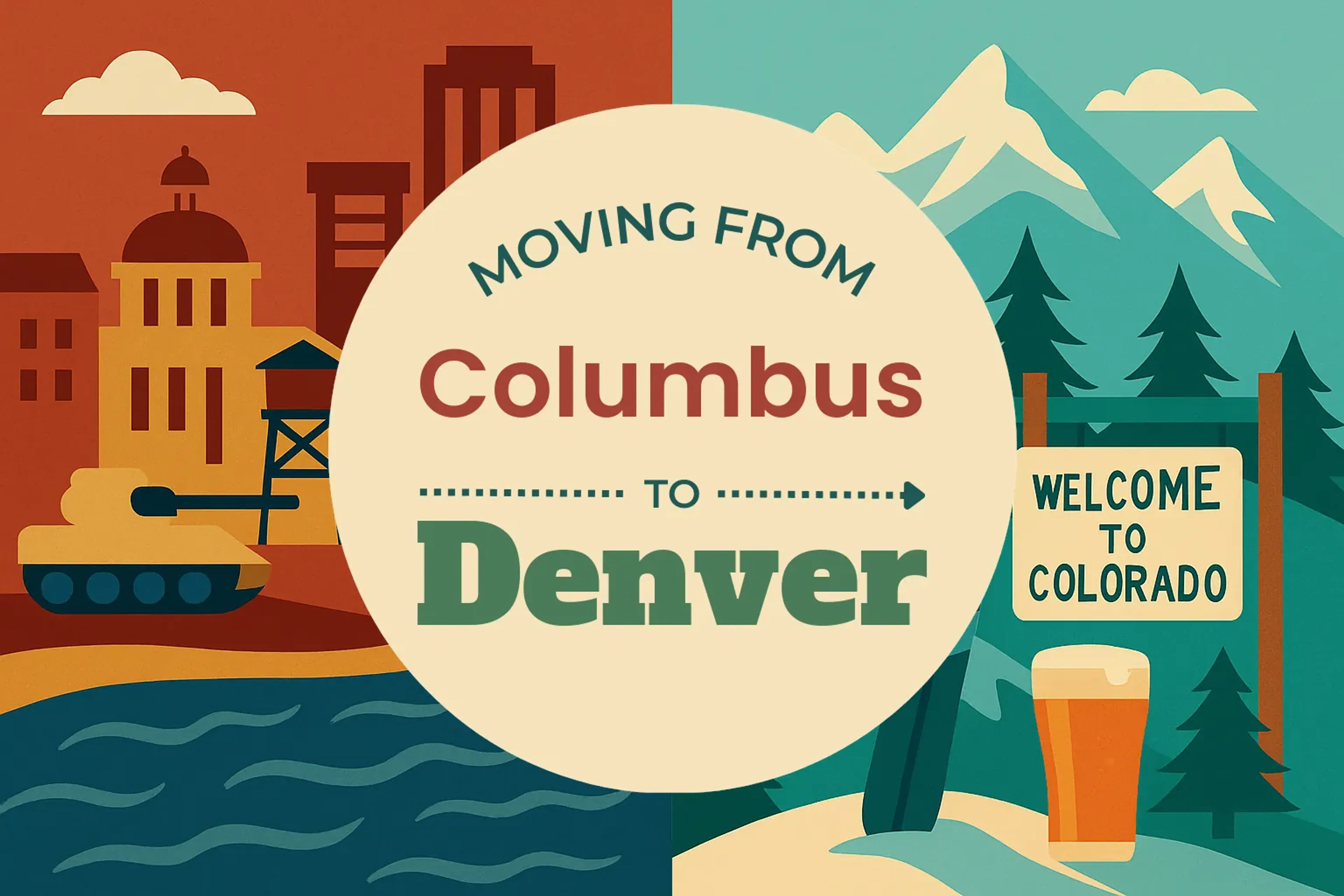 Side-by-side comparison of Columbus to Denver moving companies
