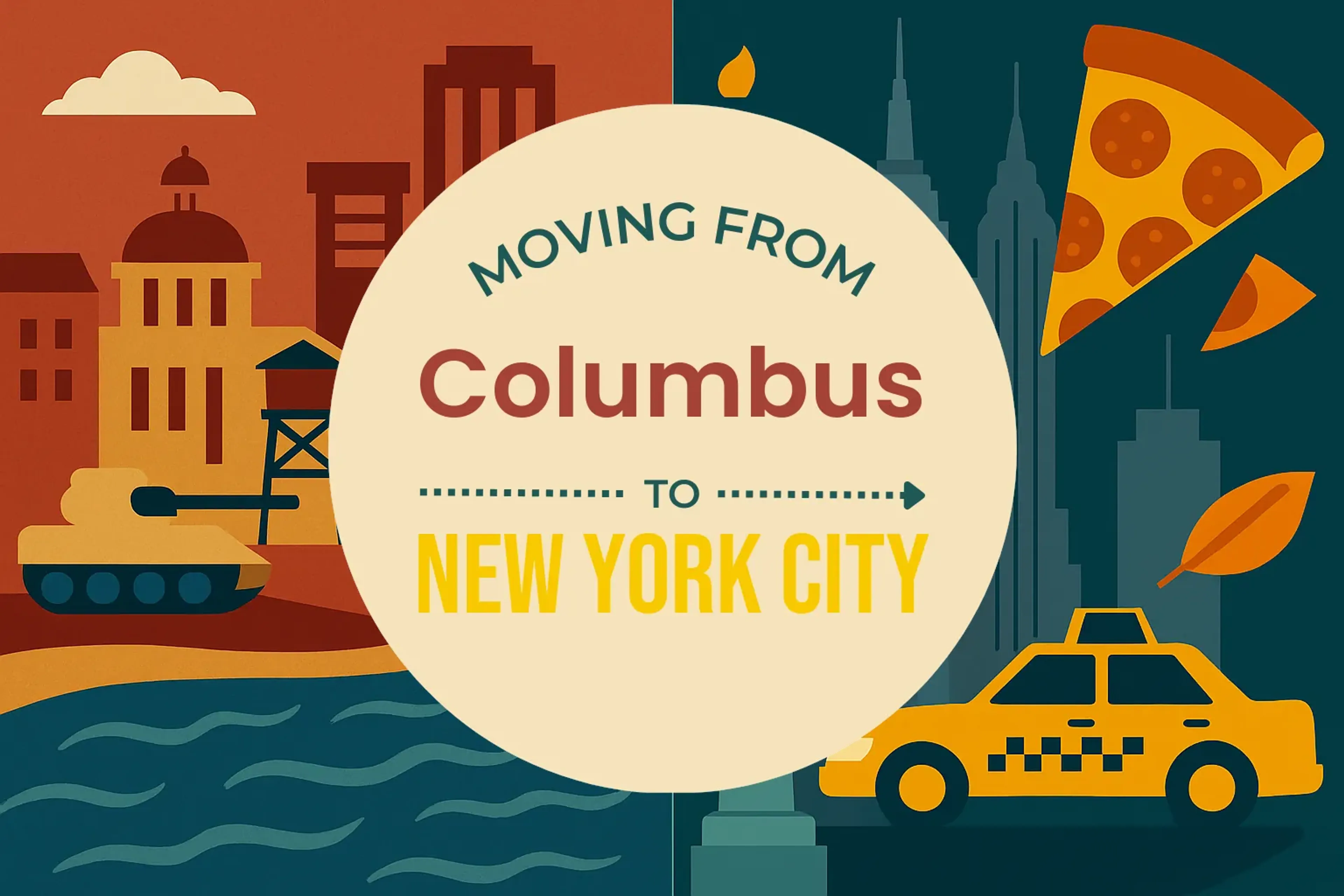 Side-by-side comparison of Columbus to New York City moving companies