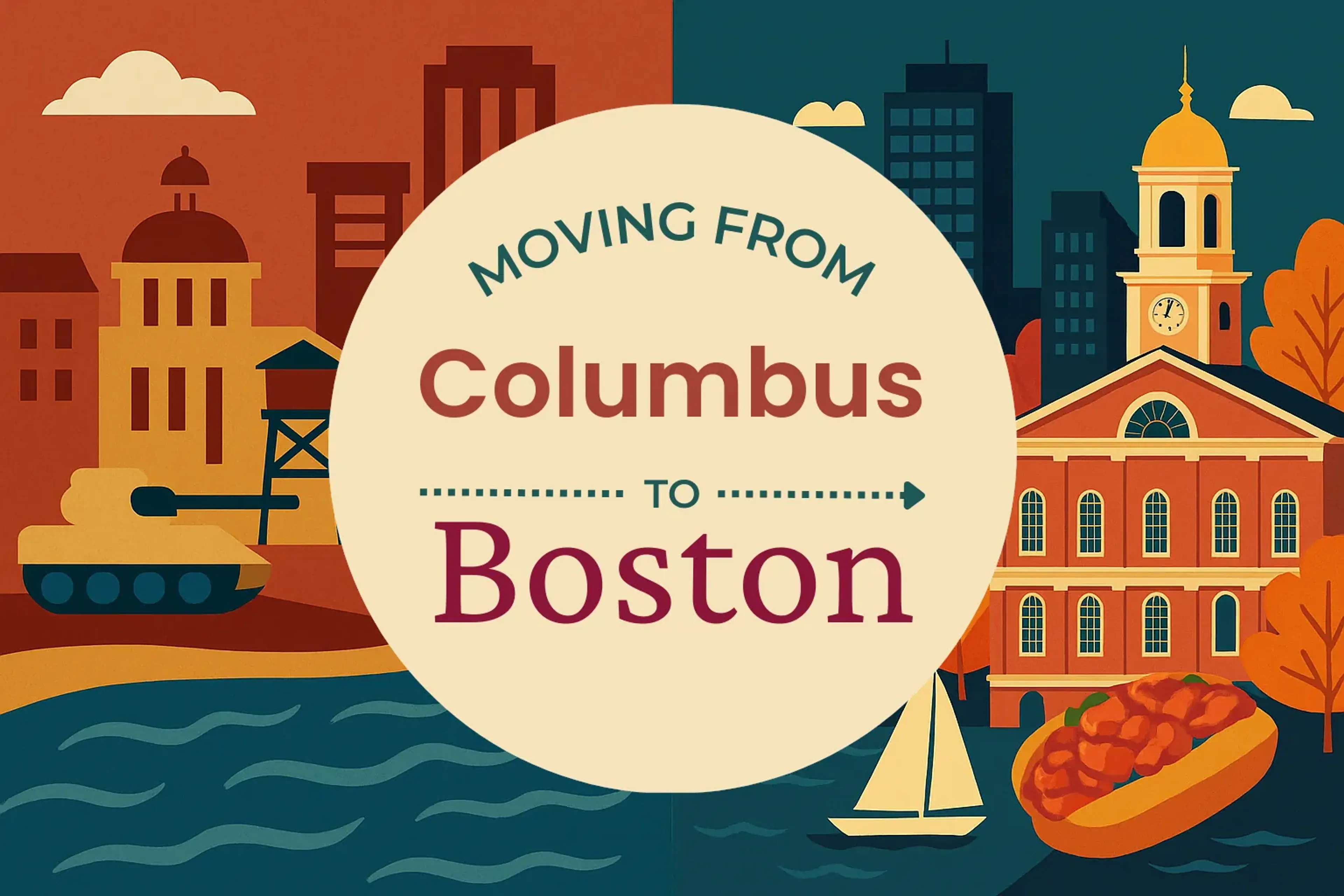 Side-by-side comparison of Columbus to Boston moving companies