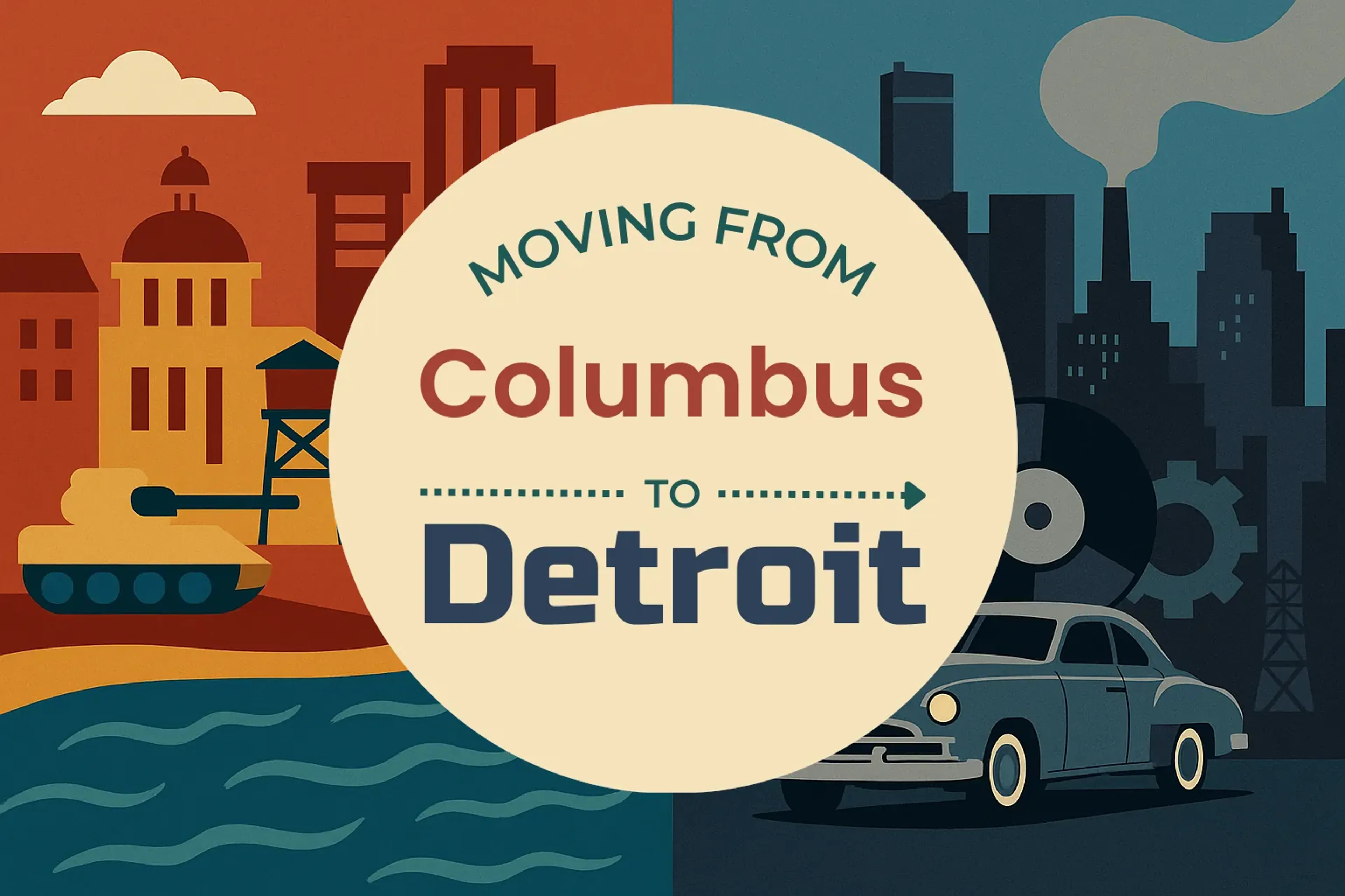 Side-by-side comparison of Columbus to Detroit moving companies