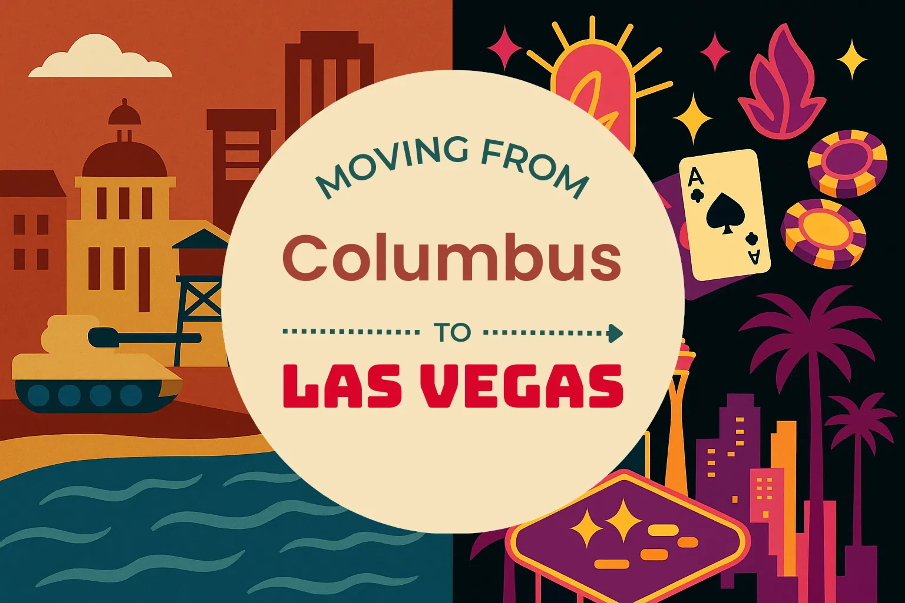 Side-by-side comparison of Columbus to Las Vegas moving companies