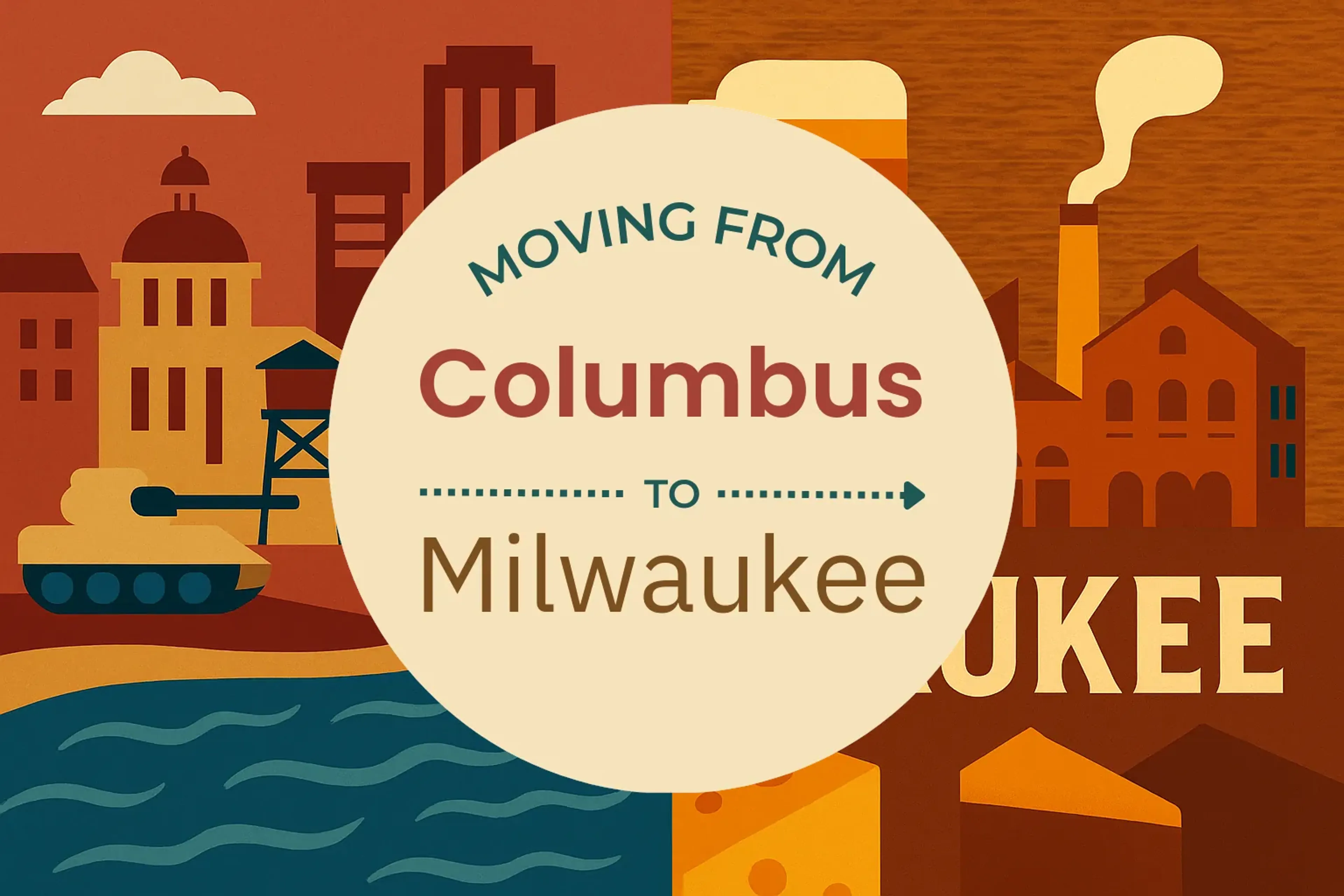 Side-by-side comparison of Columbus to Milwaukee moving companies