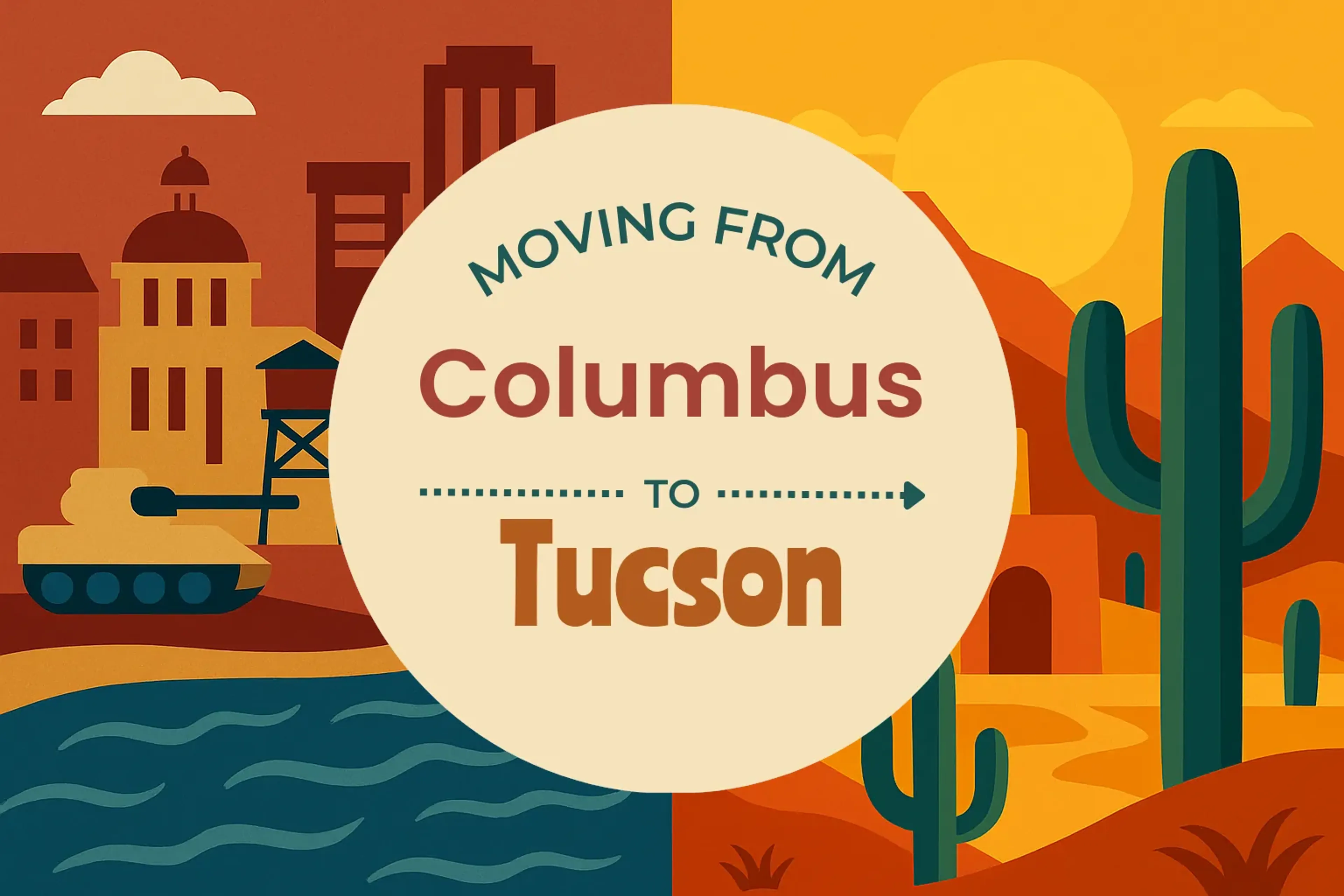 Side-by-side comparison of Columbus to Tucson moving companies