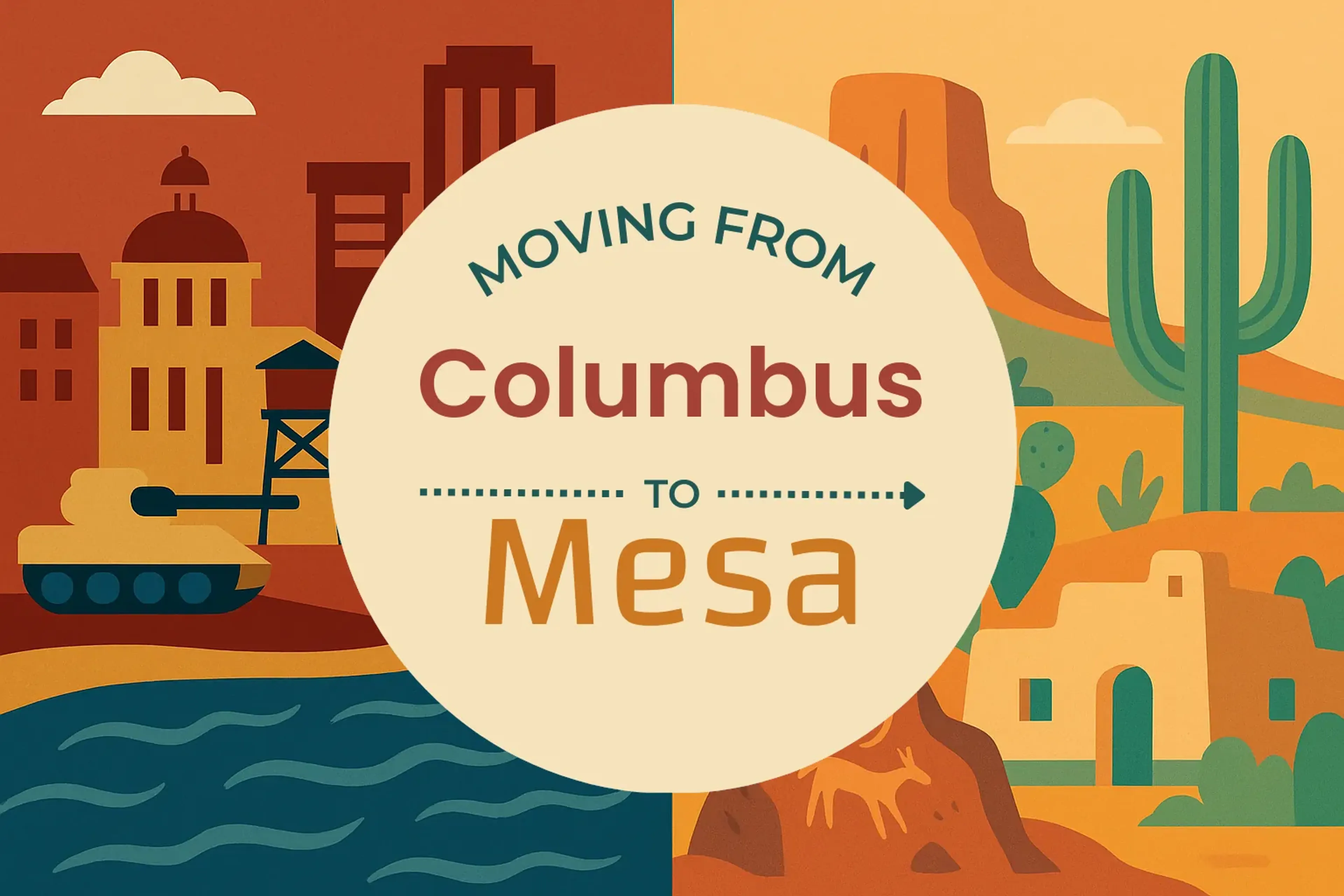 Side-by-side comparison of Columbus to Mesa moving companies