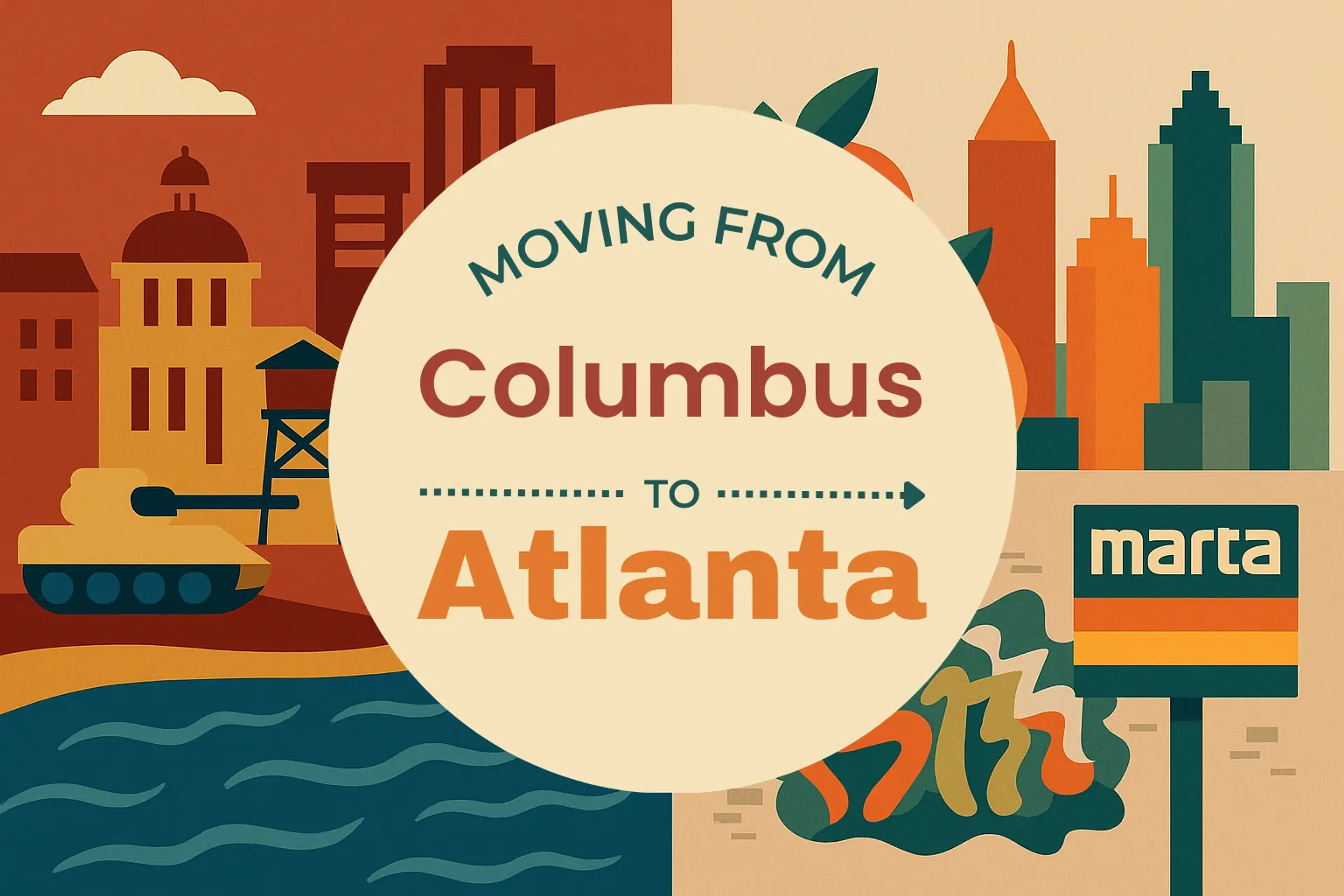 Side-by-side comparison of Columbus to Atlanta moving companies