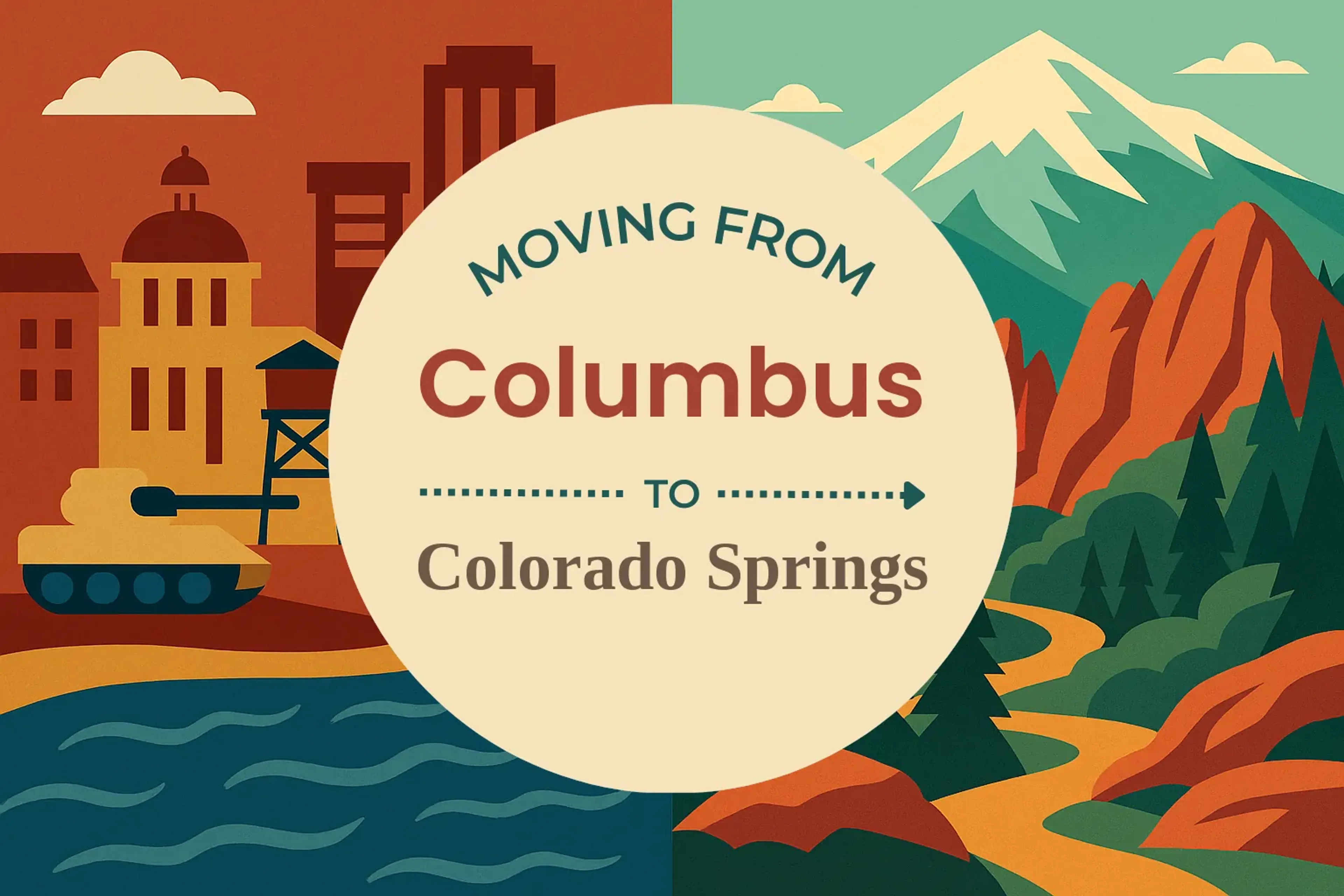 Side-by-side comparison of Columbus to Colorado Springs moving companies