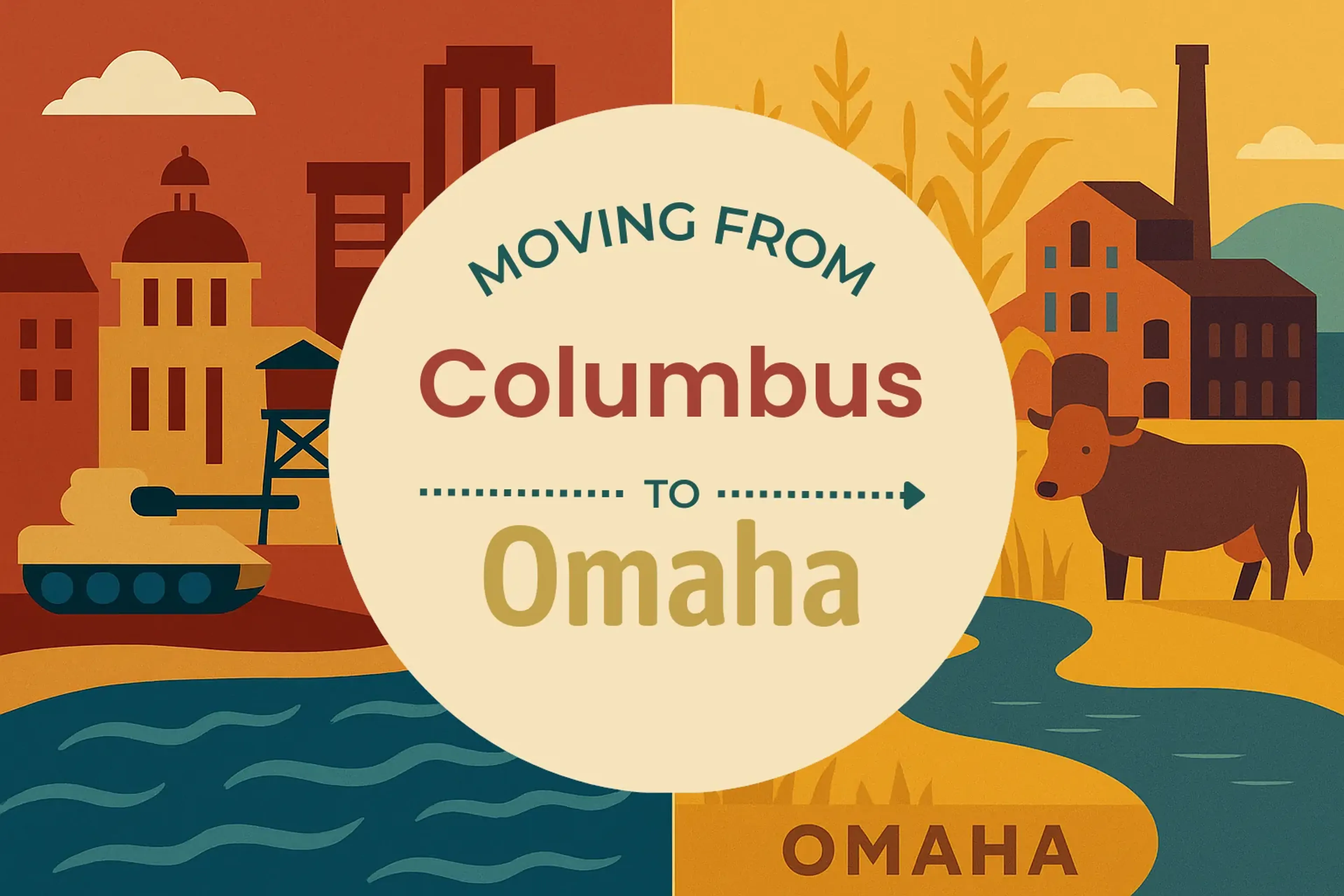 Side-by-side comparison of Columbus to Omaha moving companies
