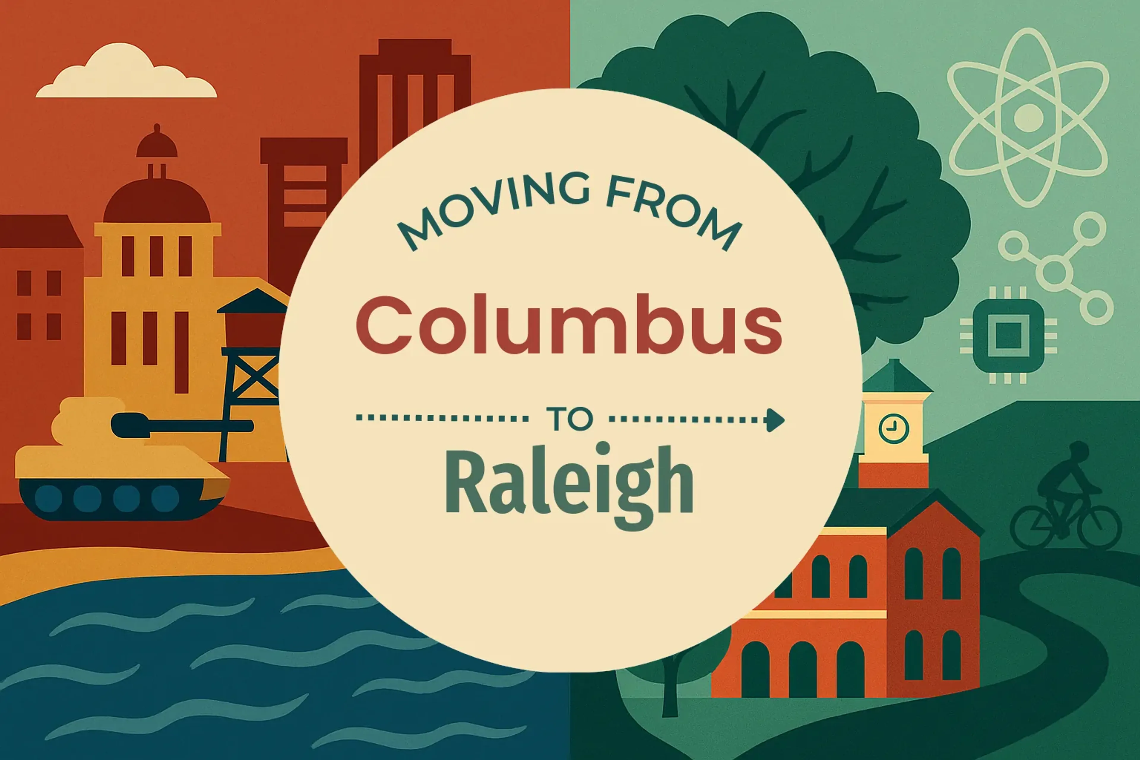 Side-by-side comparison of Columbus to Raleigh moving companies