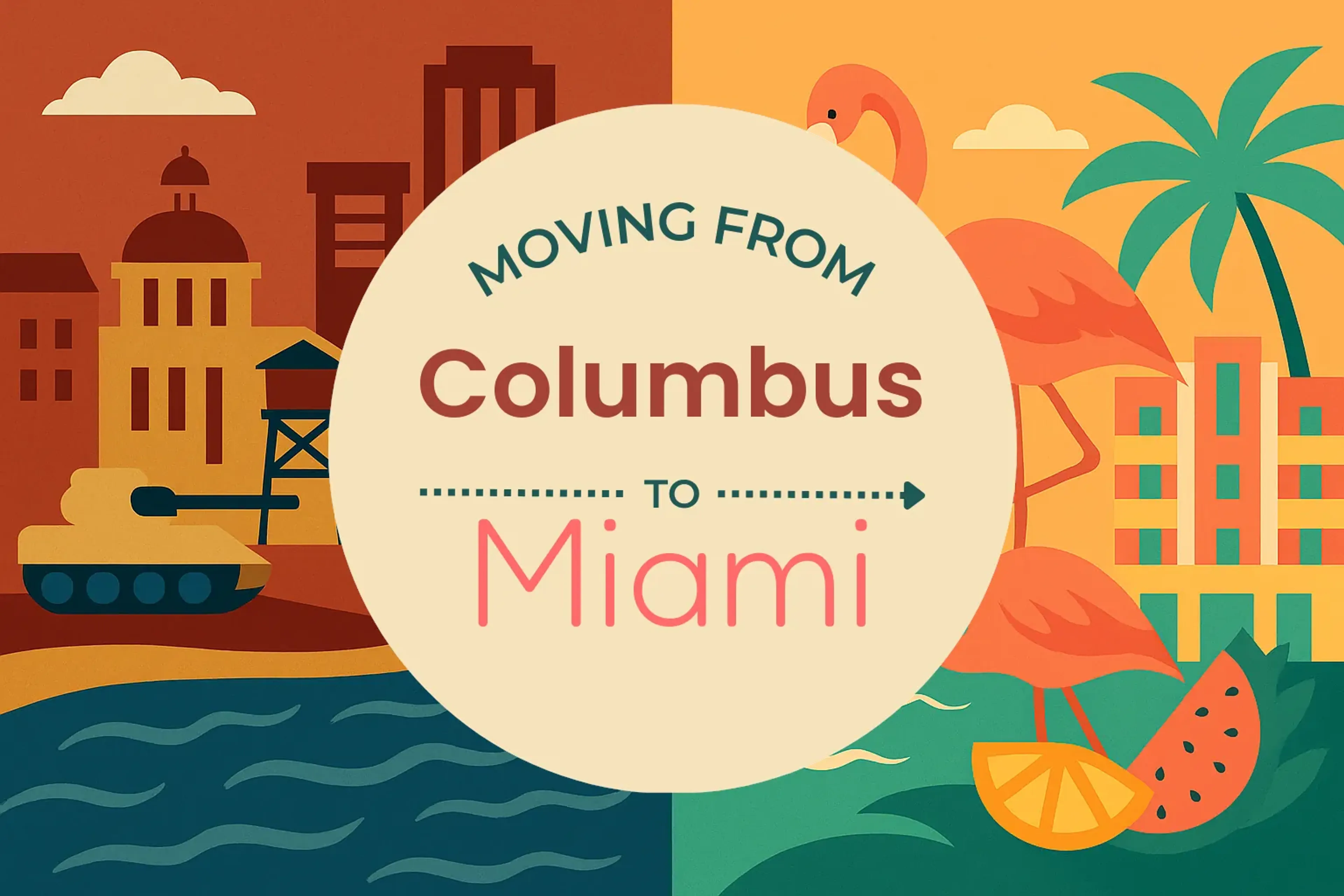 Side-by-side comparison of Columbus to Miami moving companies