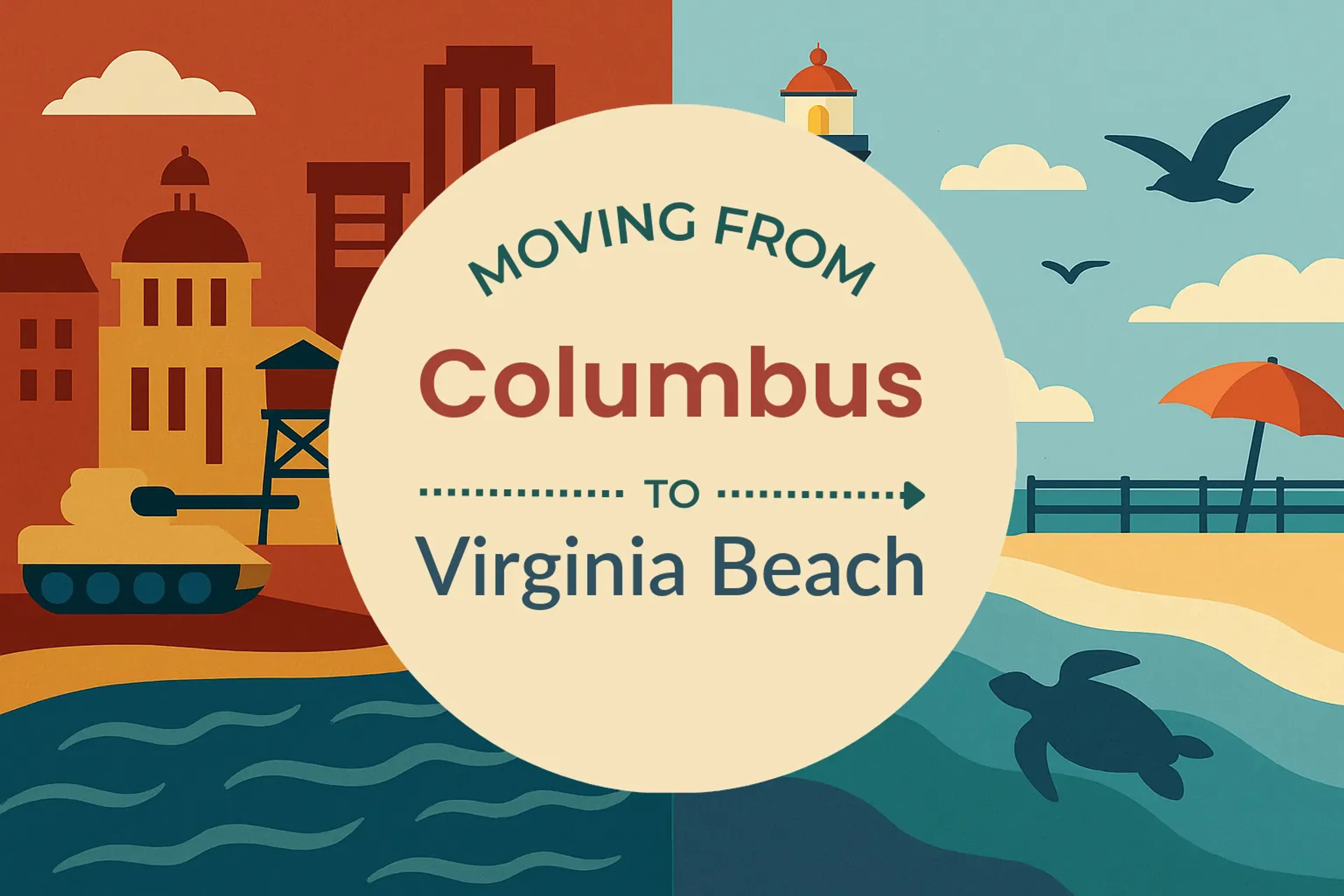 Side-by-side comparison of Columbus to Virginia Beach moving companies