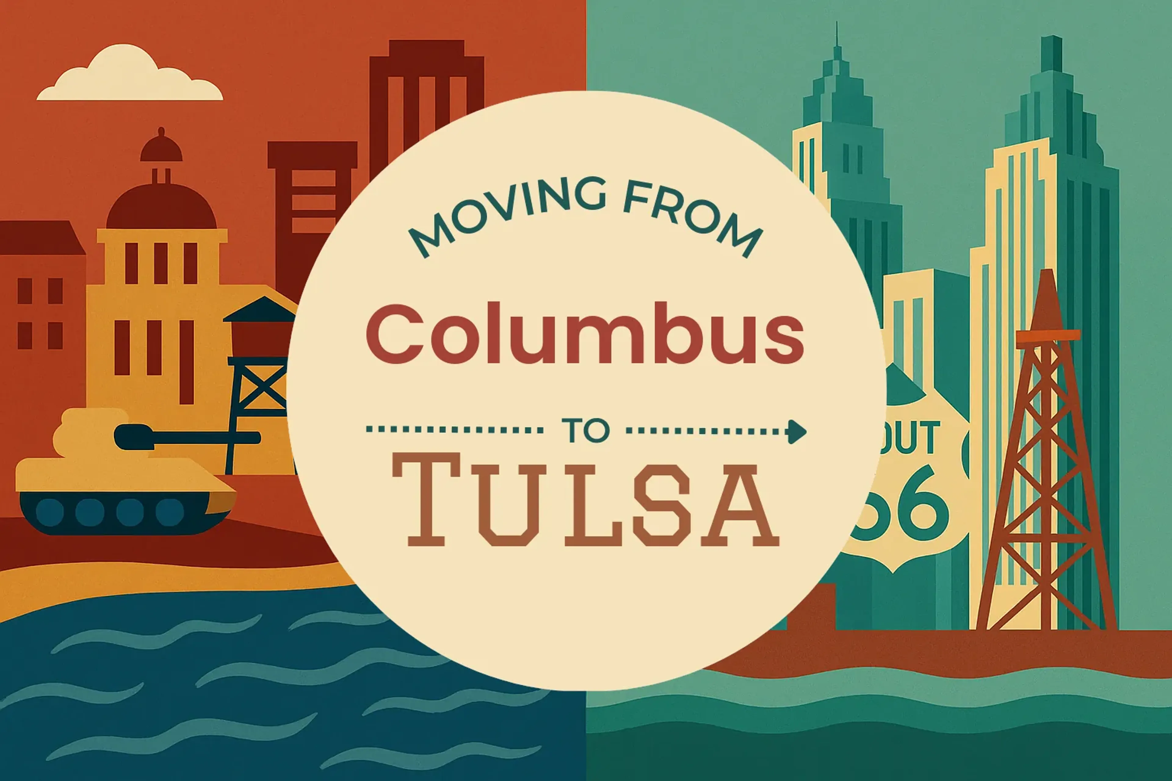 Side-by-side comparison of Columbus to Tulsa moving companies