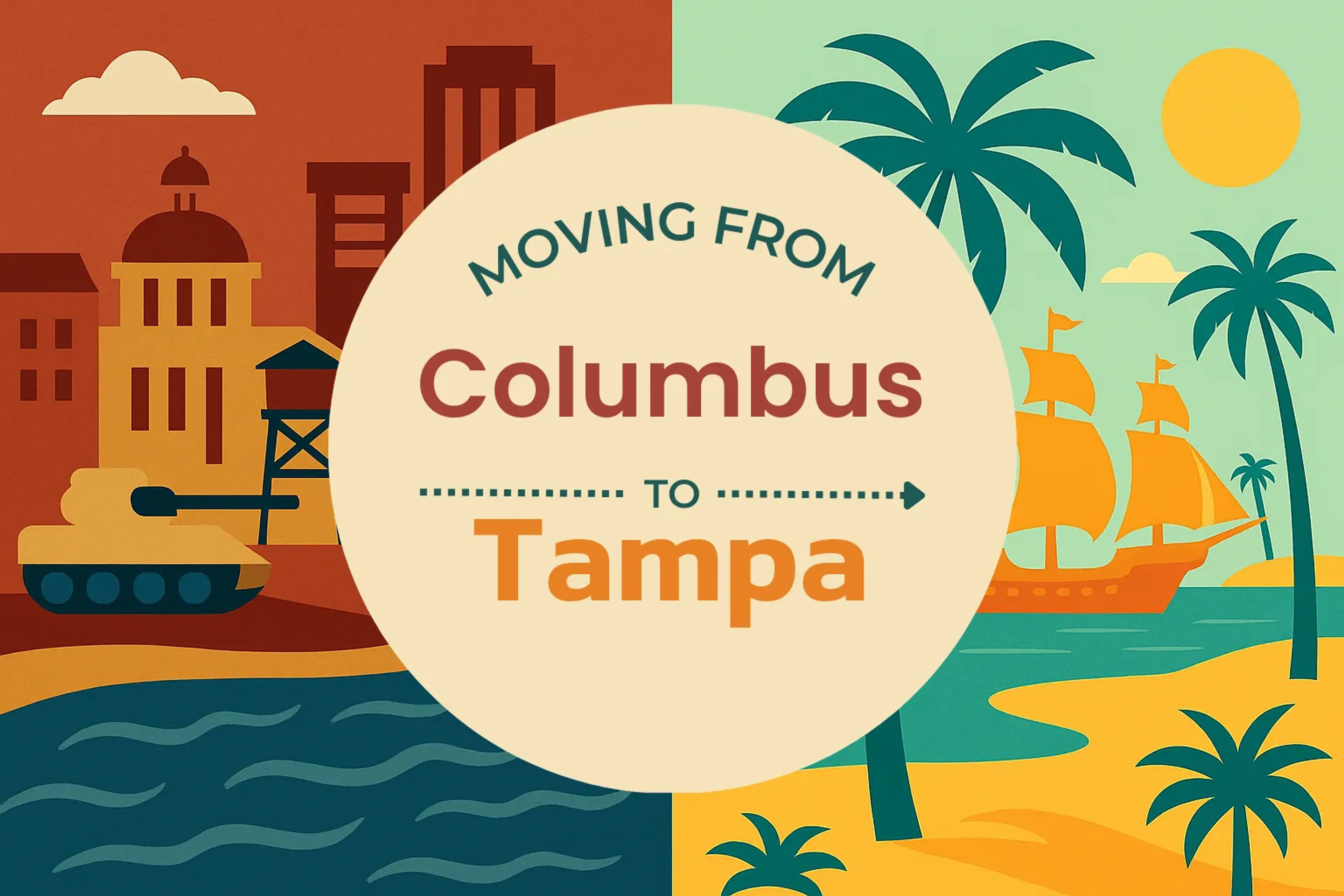 Side-by-side comparison of Columbus to Tampa moving companies