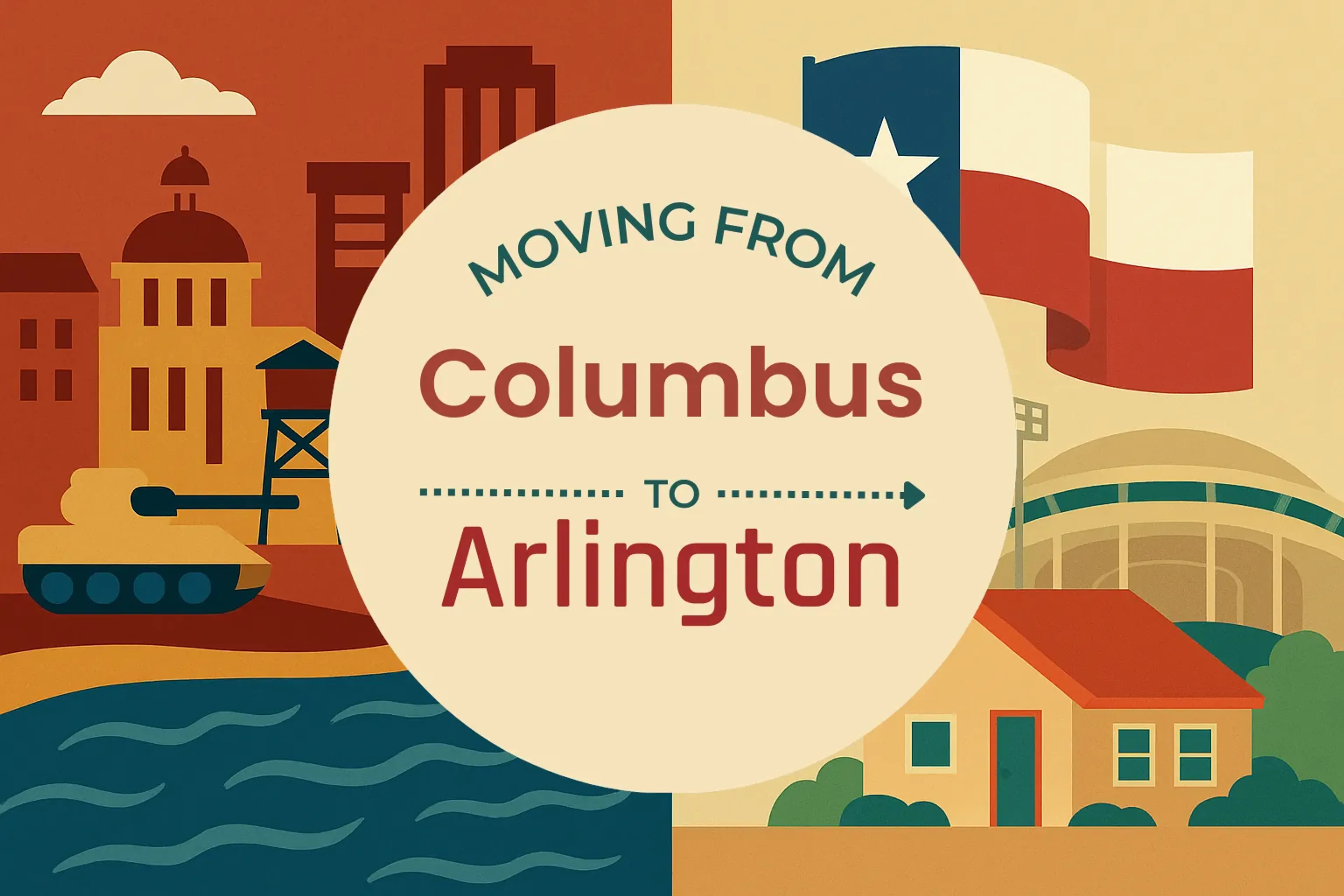 Side-by-side comparison of Columbus to Arlington moving companies