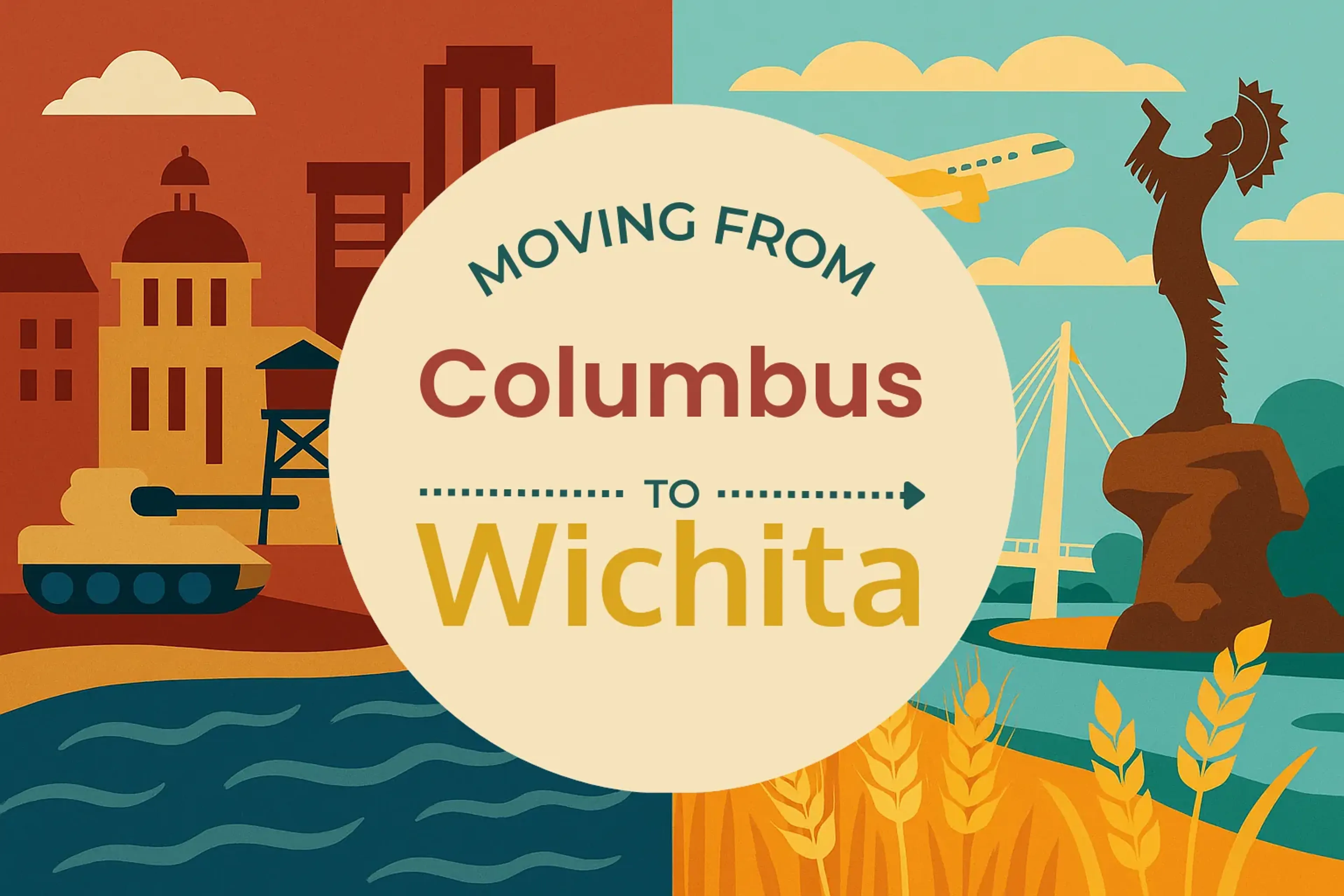 Side-by-side comparison of Columbus to Wichita moving companies
