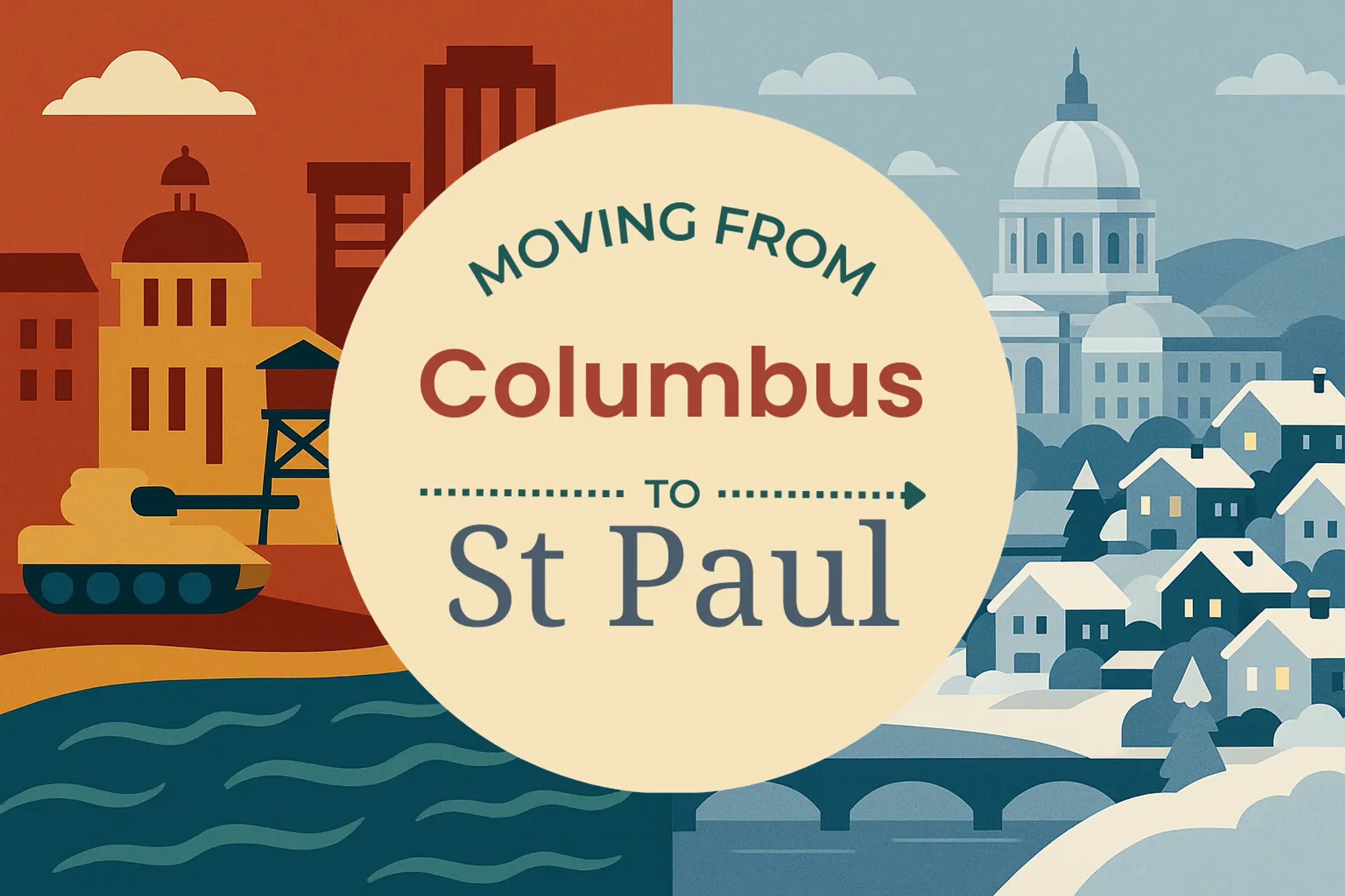 Side-by-side comparison of Columbus to St. Paul moving companies