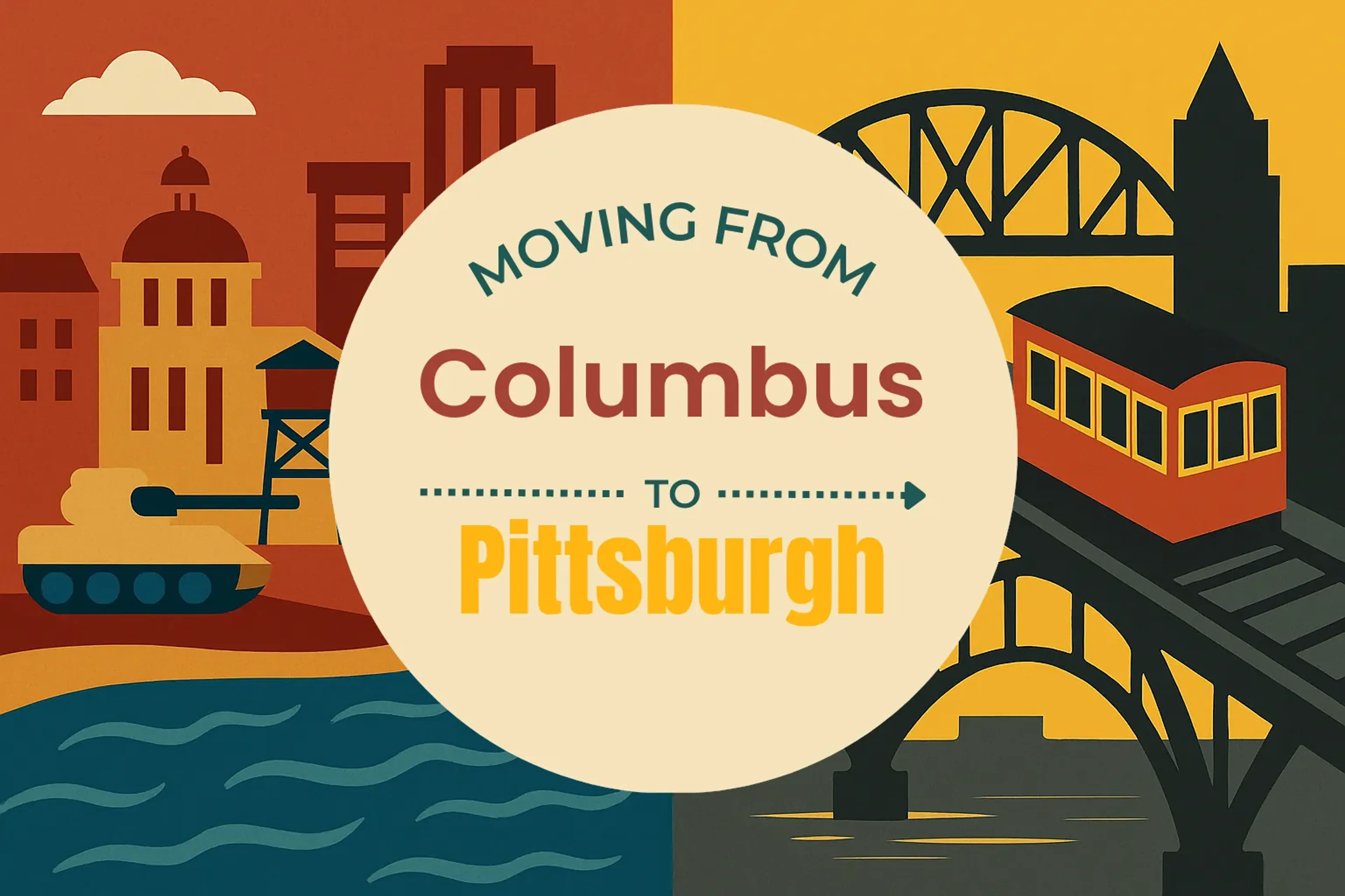 Side-by-side comparison of Columbus to Pittsburgh moving companies