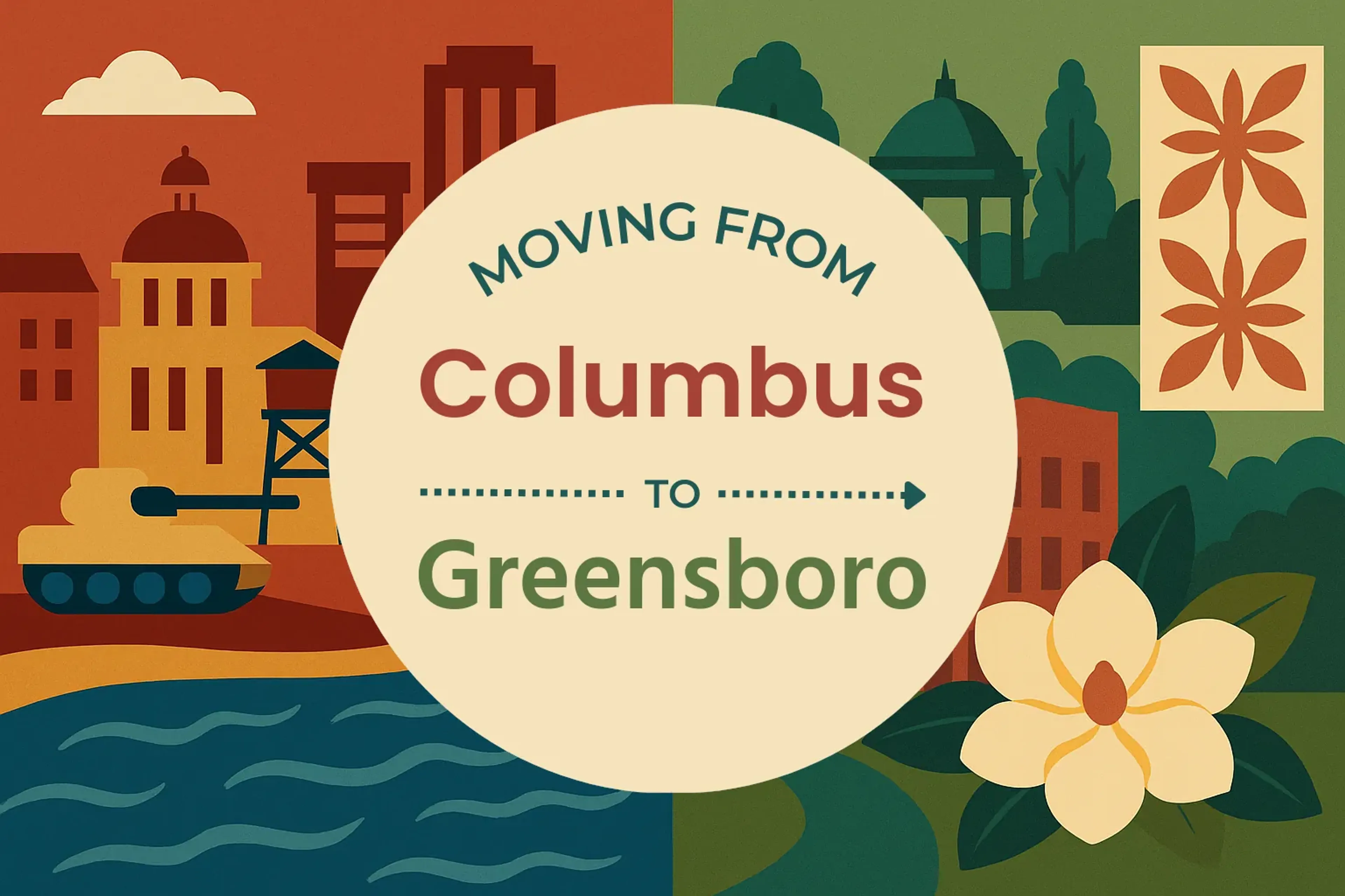 Side-by-side comparison of Columbus to Greensboro moving companies