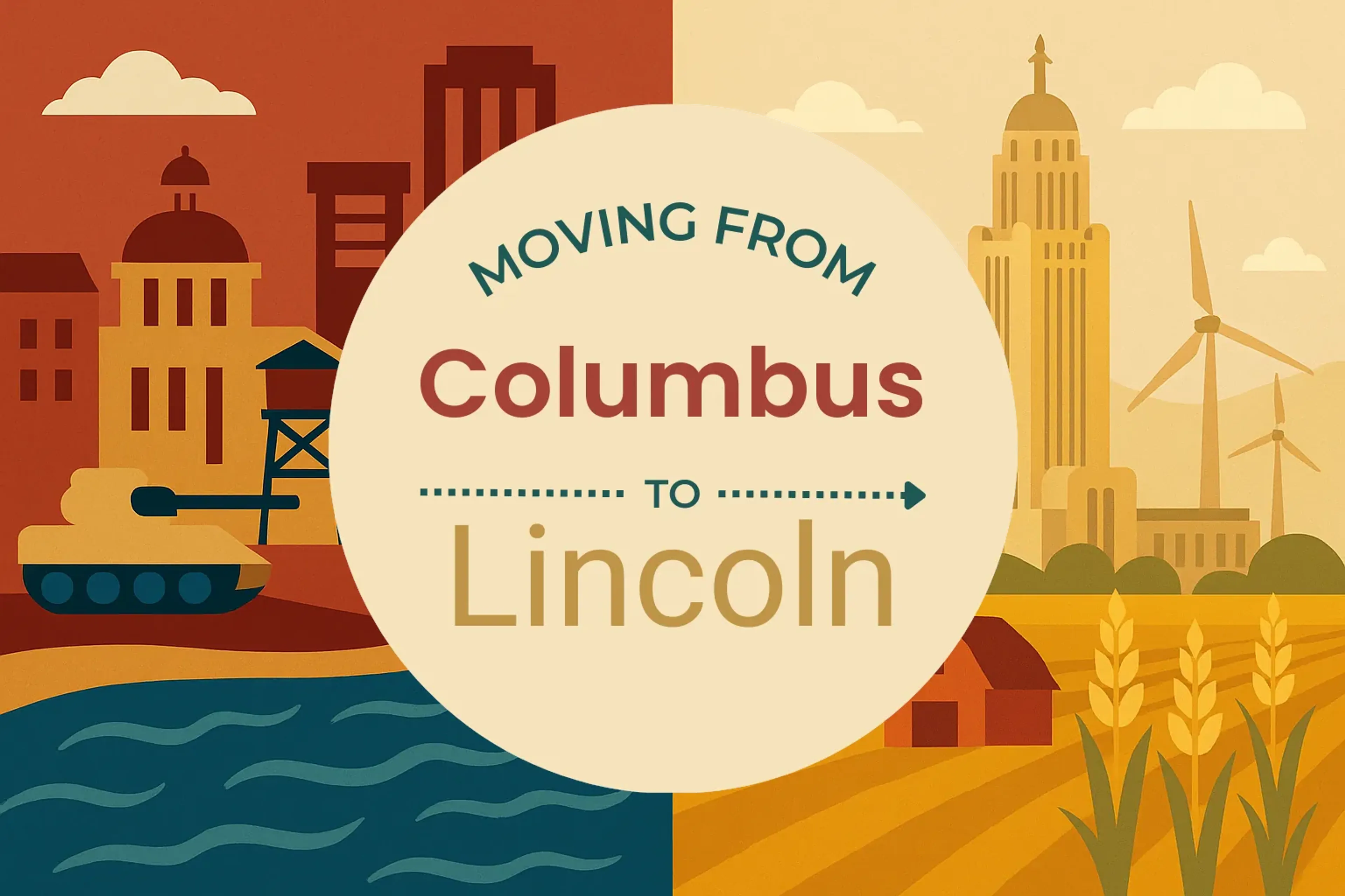 Side-by-side comparison of Columbus to Lincoln moving companies