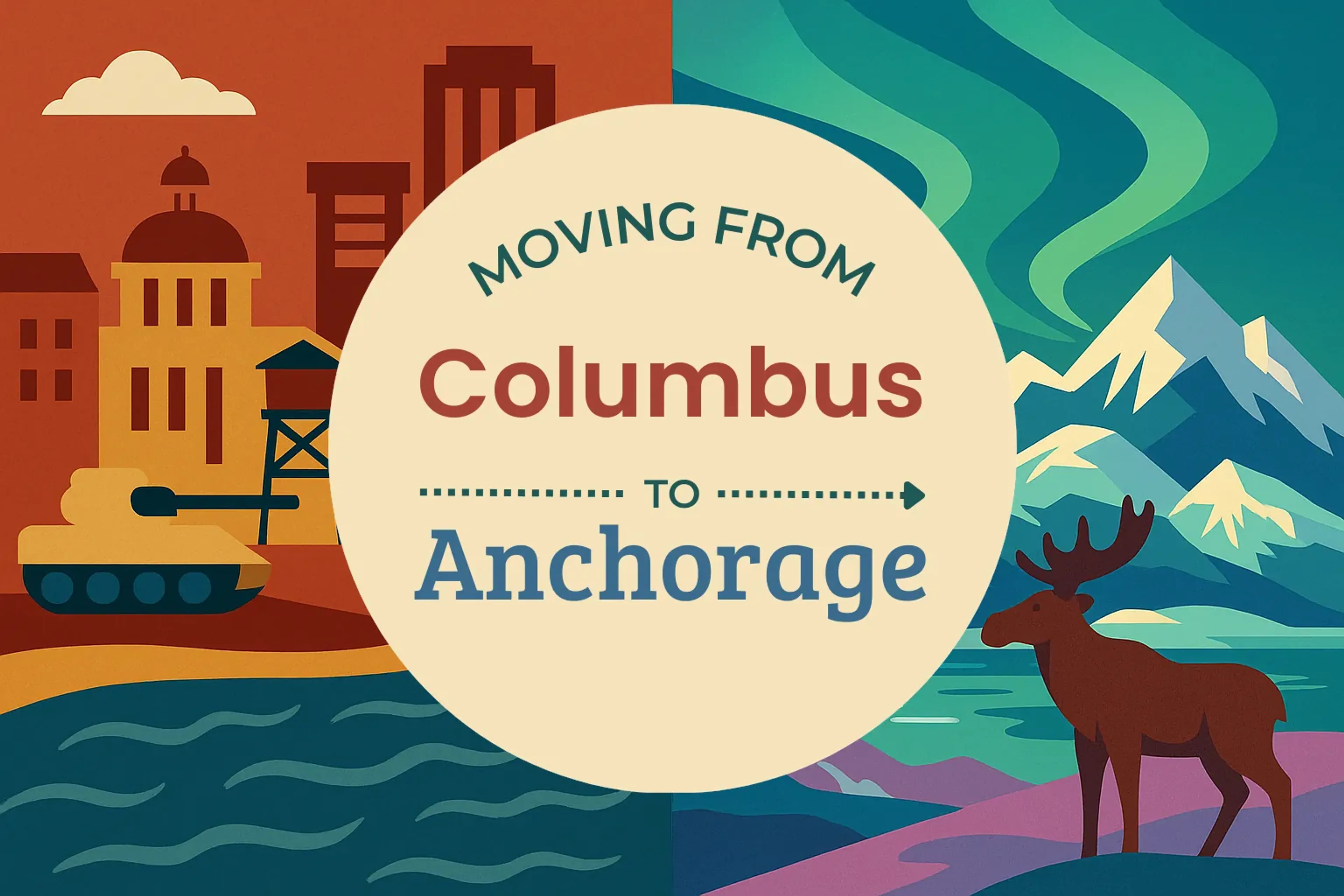 Side-by-side comparison of Columbus to Anchorage moving companies
