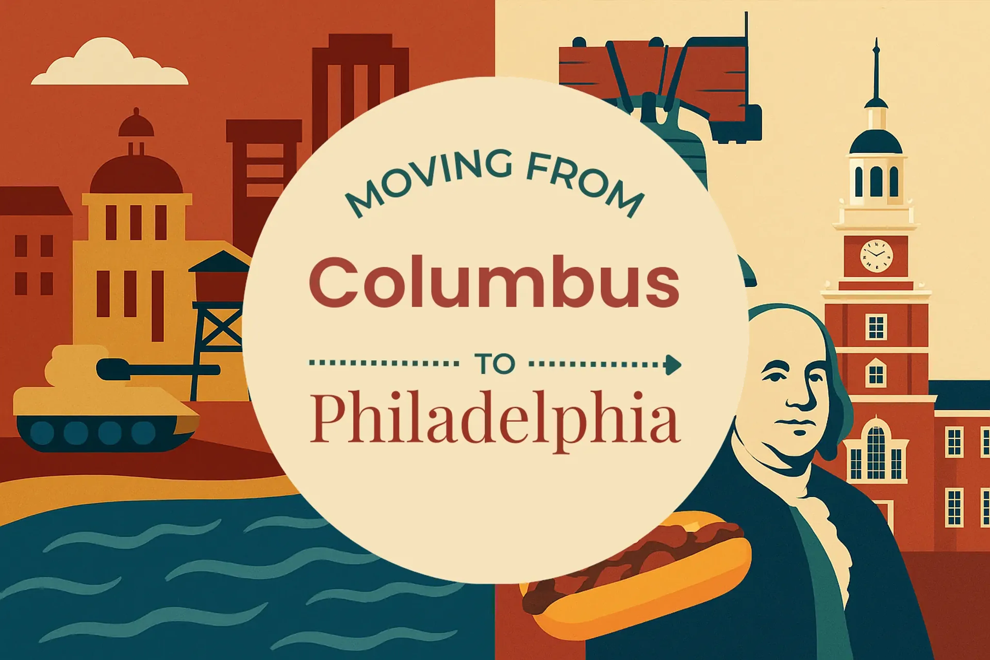 Side-by-side comparison of Columbus to Philadelphia moving companies