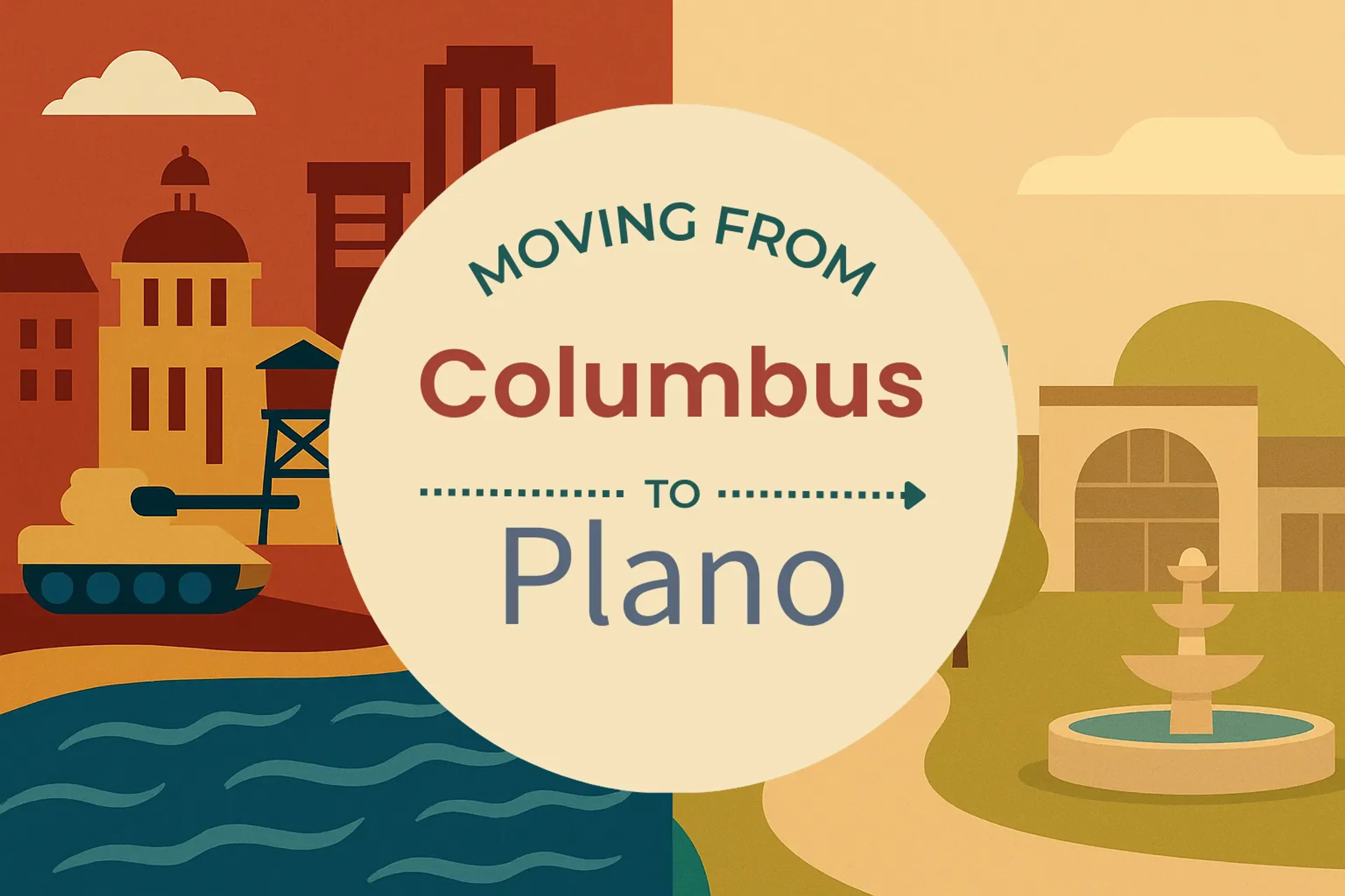 Side-by-side comparison of Columbus to Plano moving companies