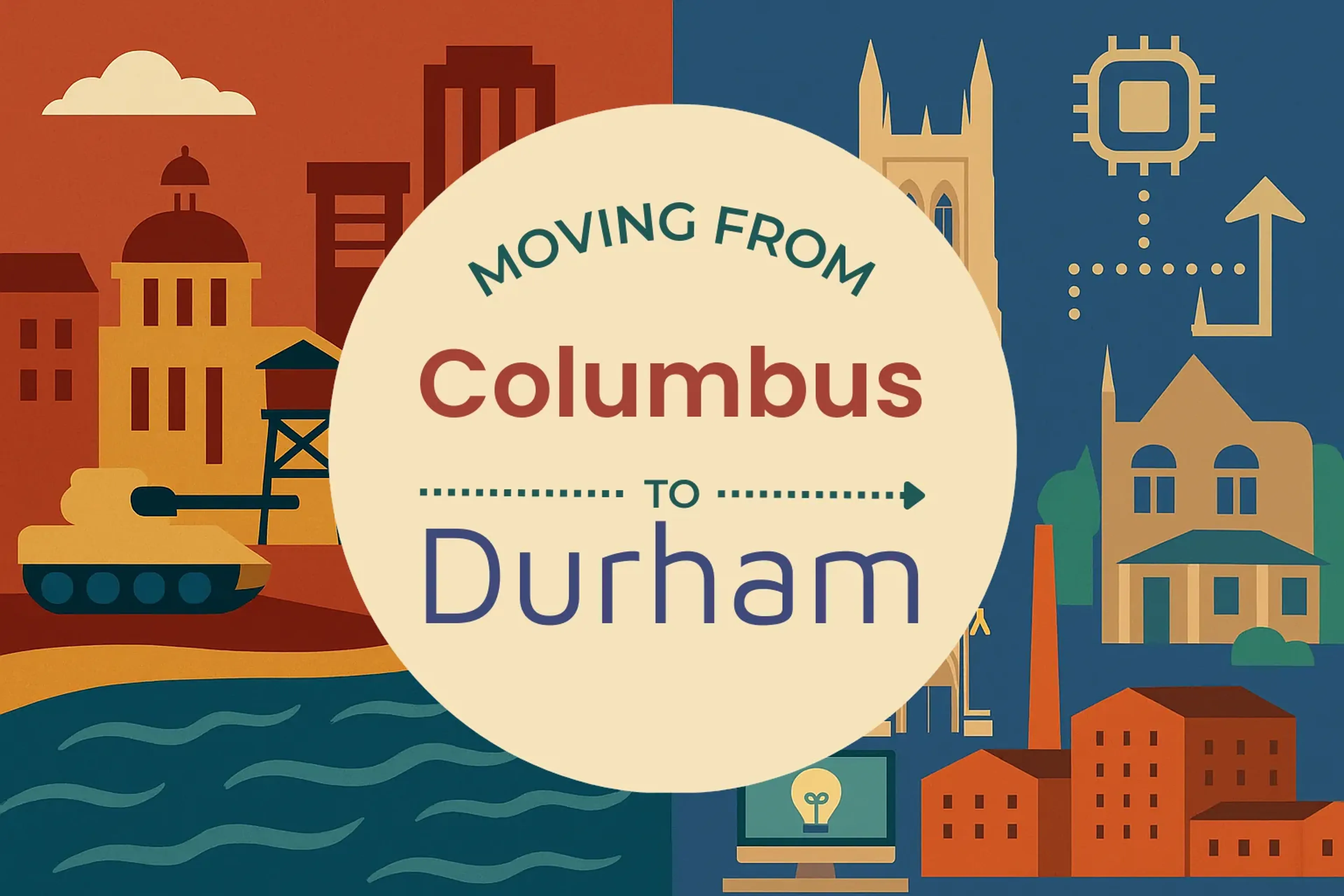 Side-by-side comparison of Columbus to Durham moving companies
