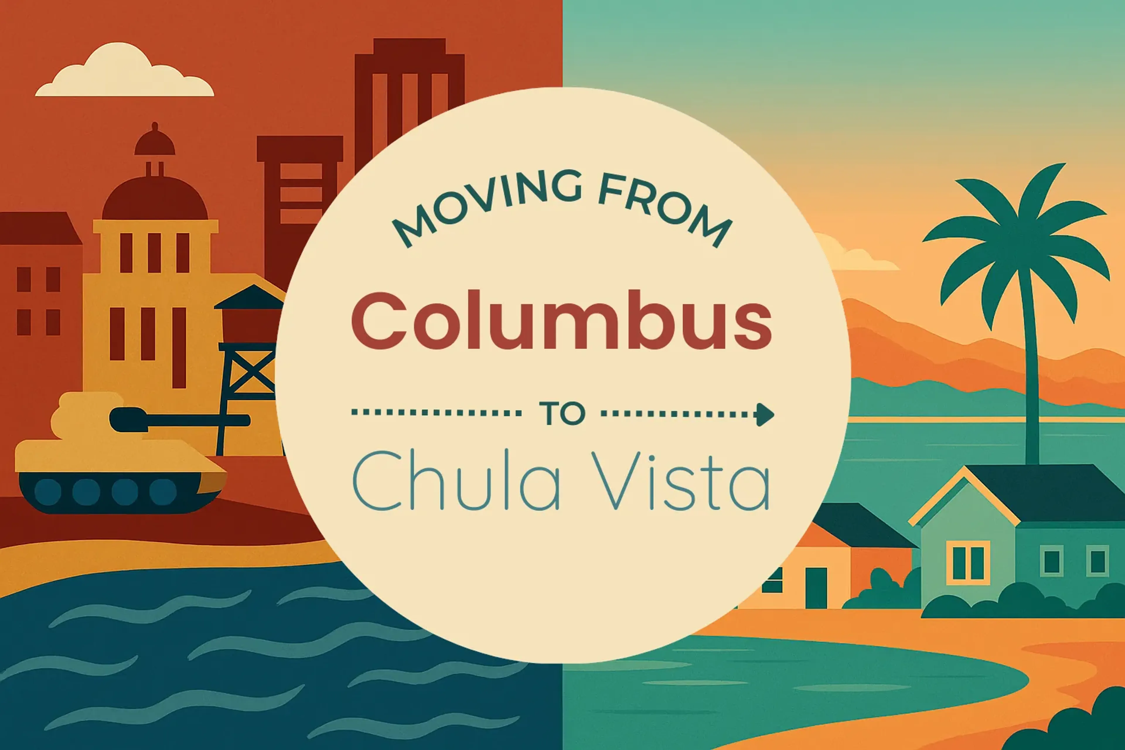 Side-by-side comparison of Columbus to Chula Vista moving companies