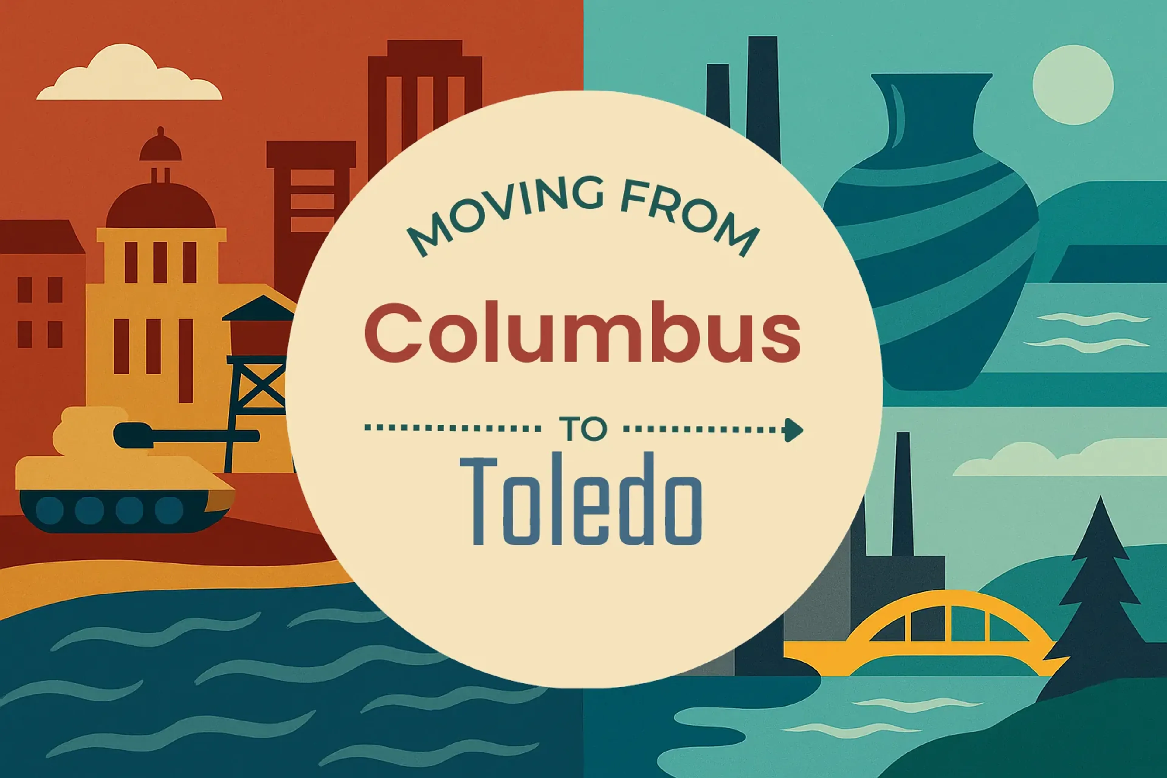 Side-by-side comparison of Columbus to Toledo moving companies