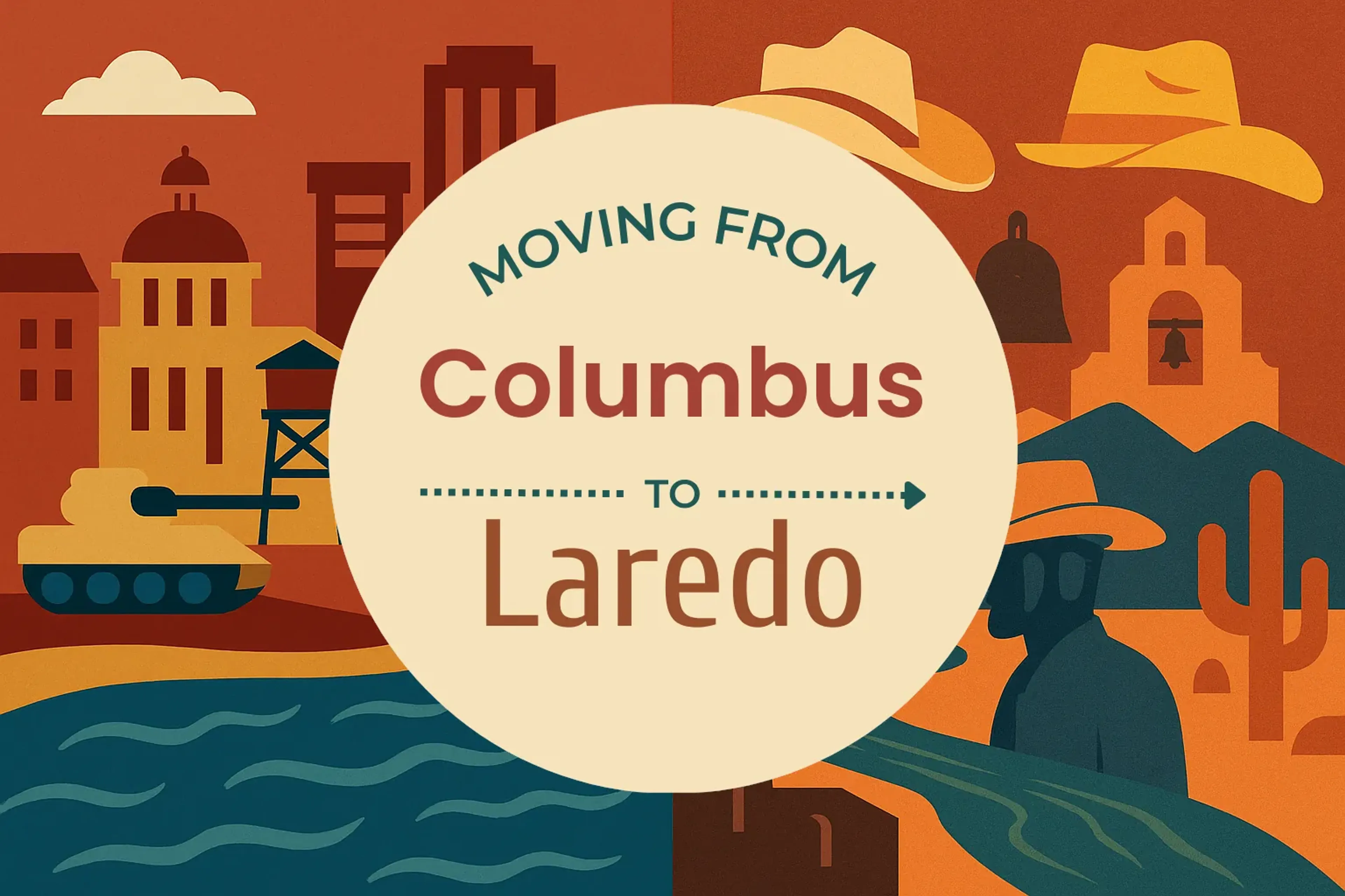 Side-by-side comparison of Columbus to Laredo moving companies