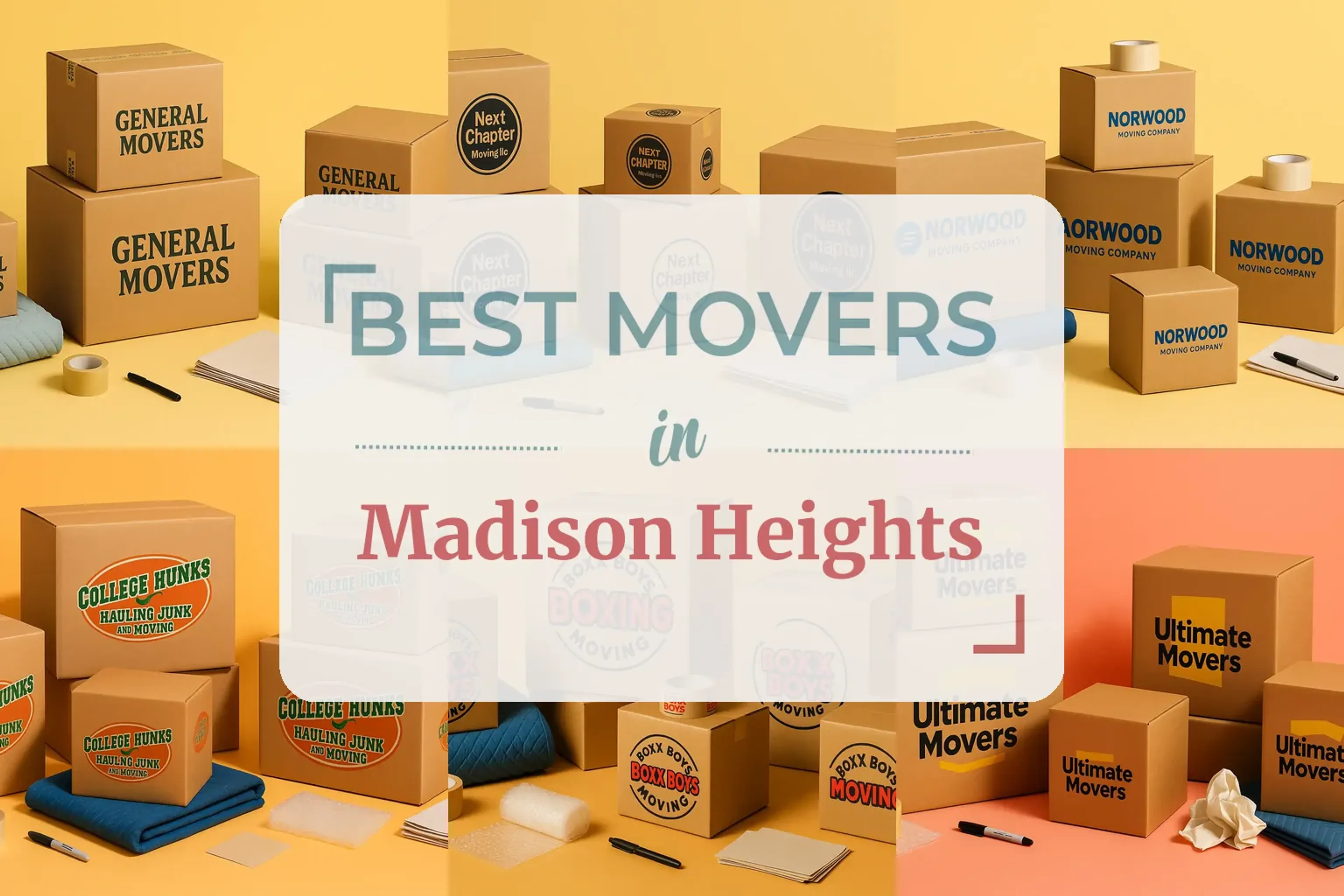 Side-by-side comparison of Madison Heights moving companies