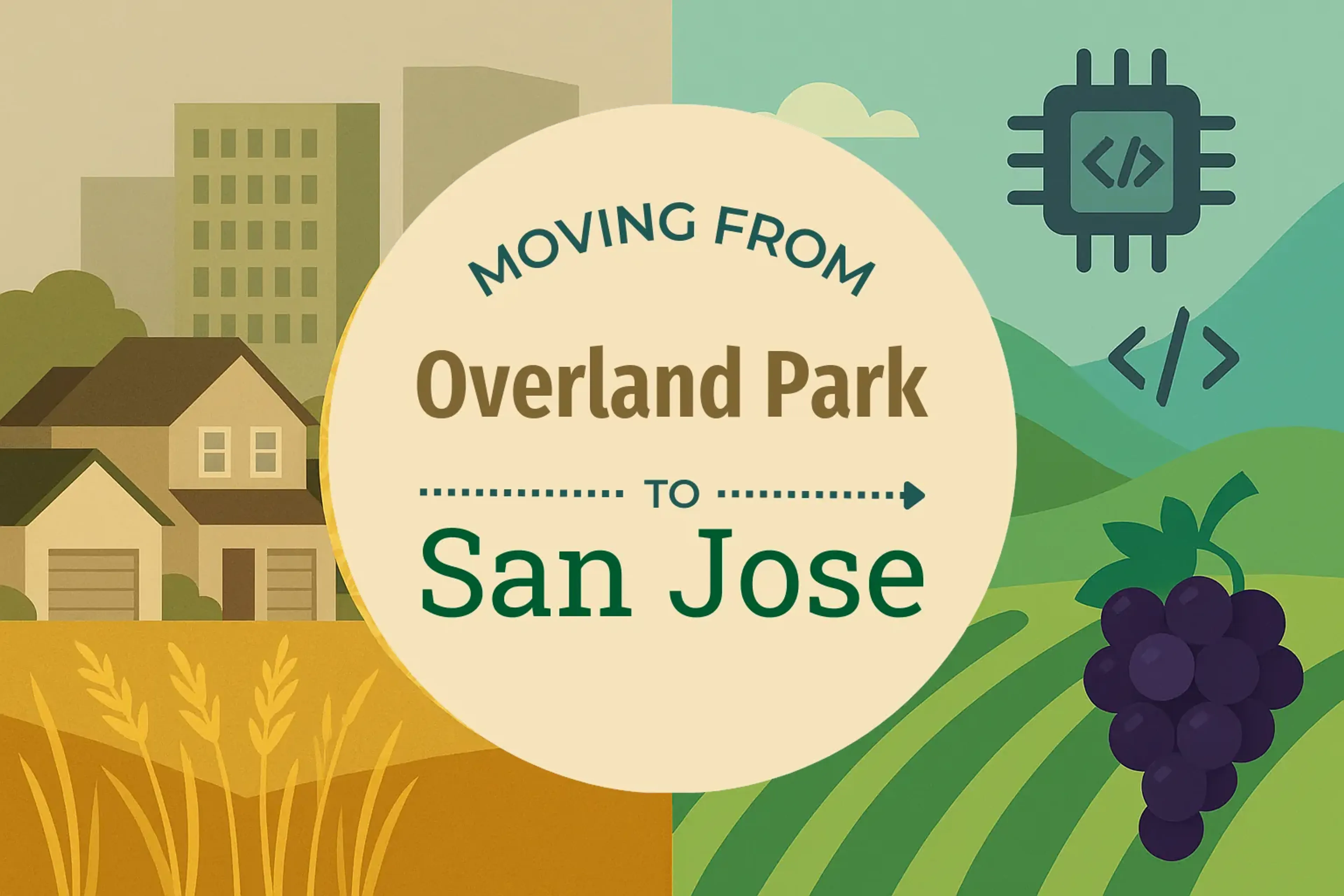 Side-by-side comparison of Overland Park to San Jose moving companies