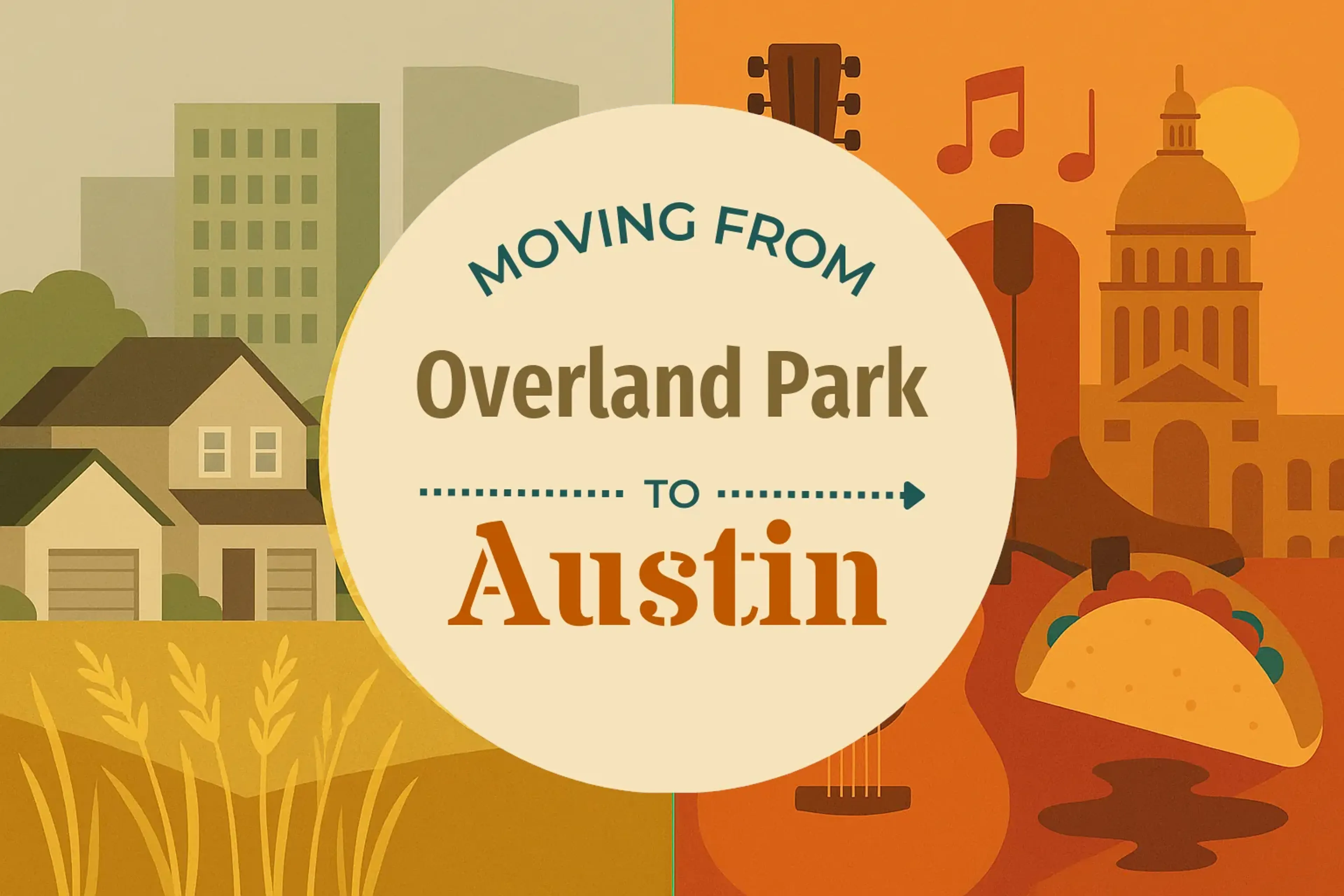 Side-by-side comparison of Overland Park to Austin moving companies