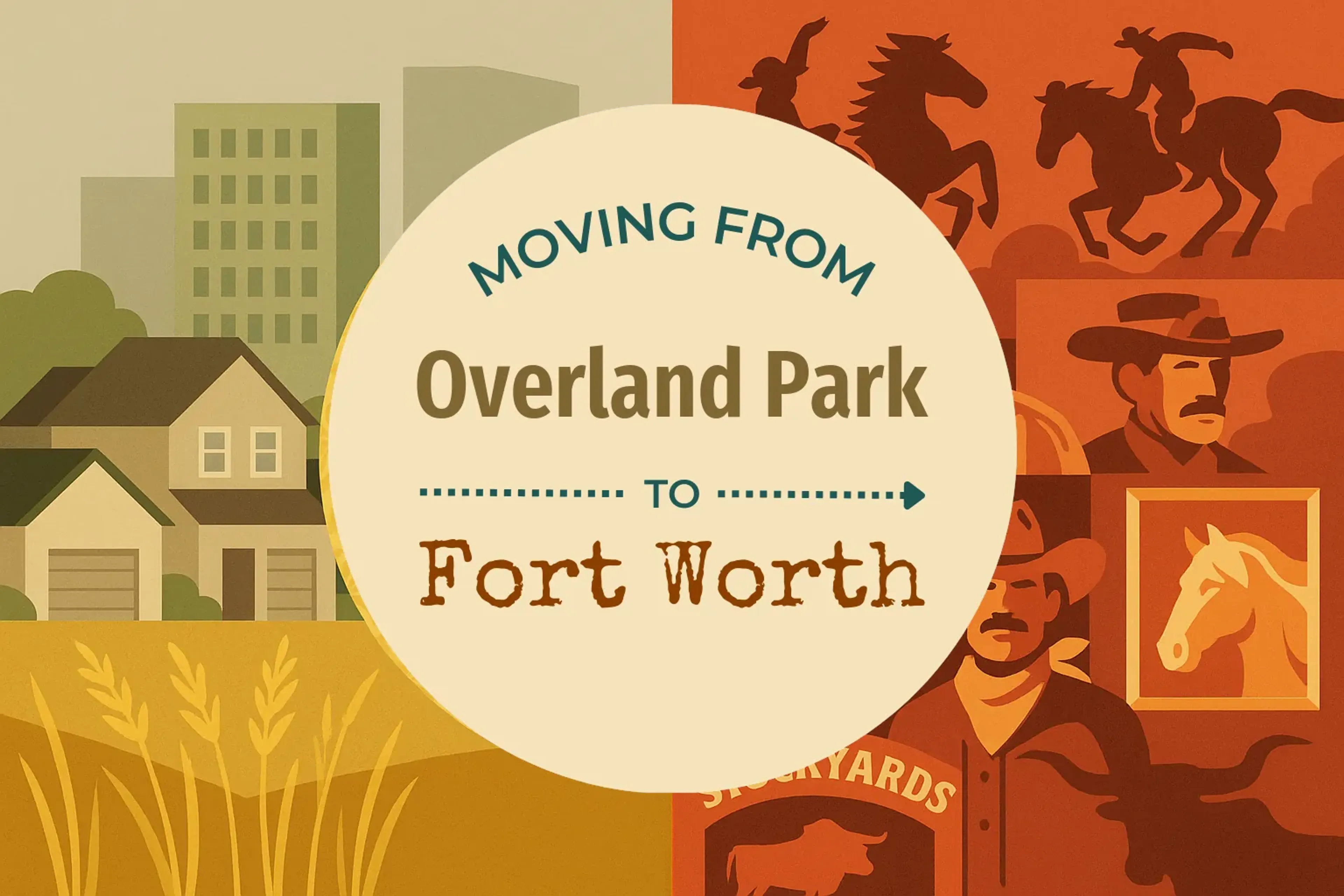 Side-by-side comparison of Overland Park to Fort Worth moving companies
