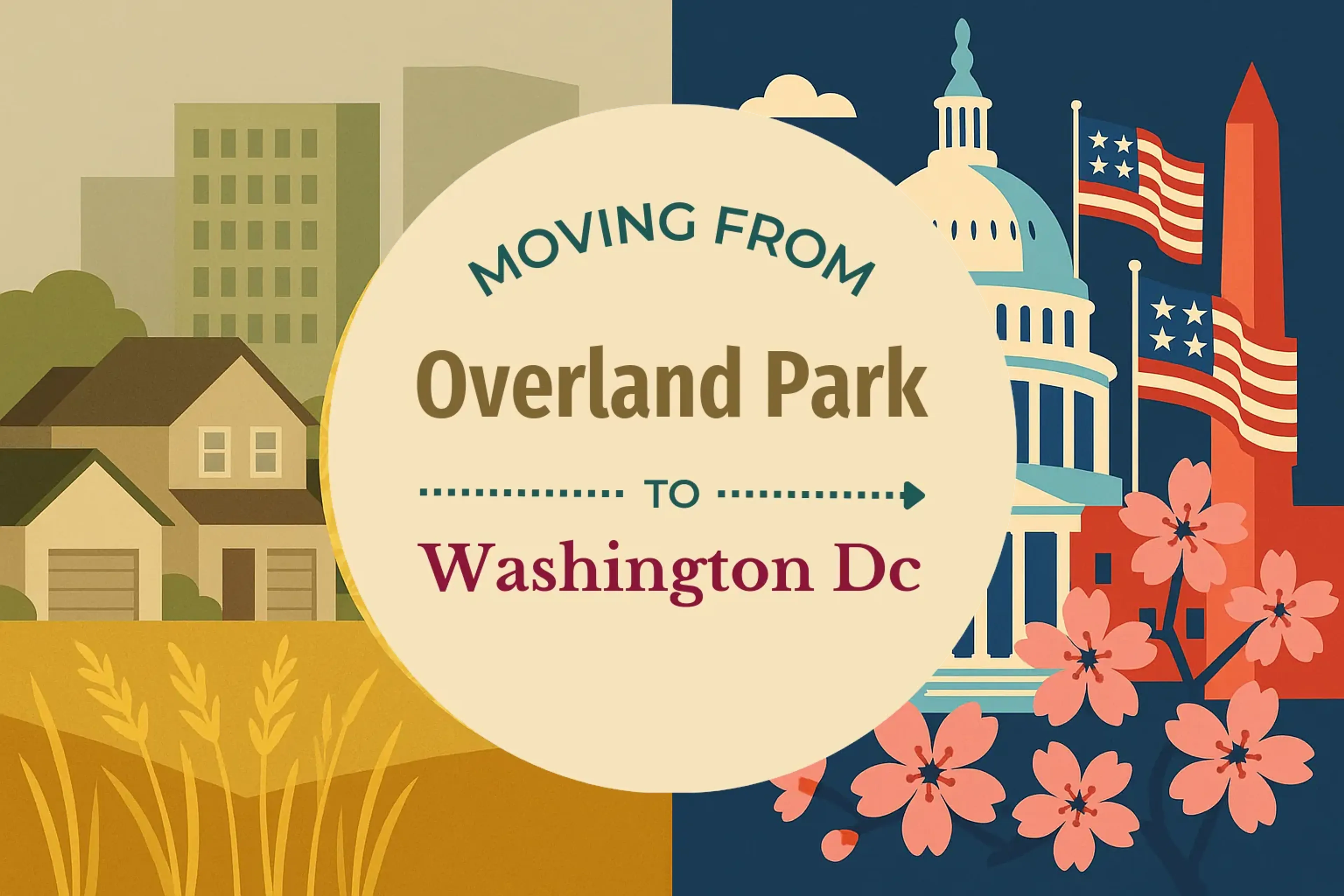 Side-by-side comparison of Overland Park to Washington DC moving companies