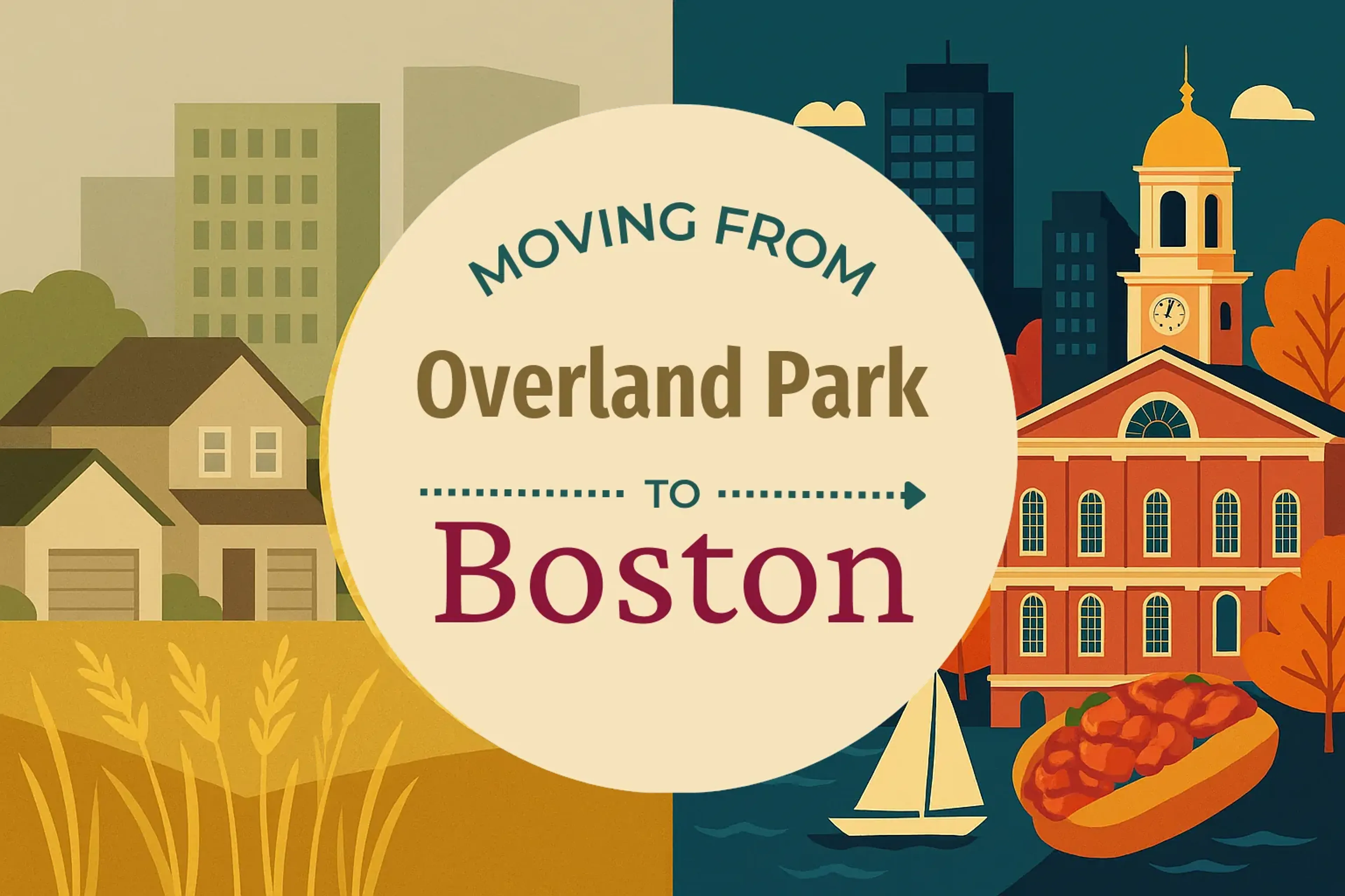 Side-by-side comparison of Overland Park to Boston moving companies