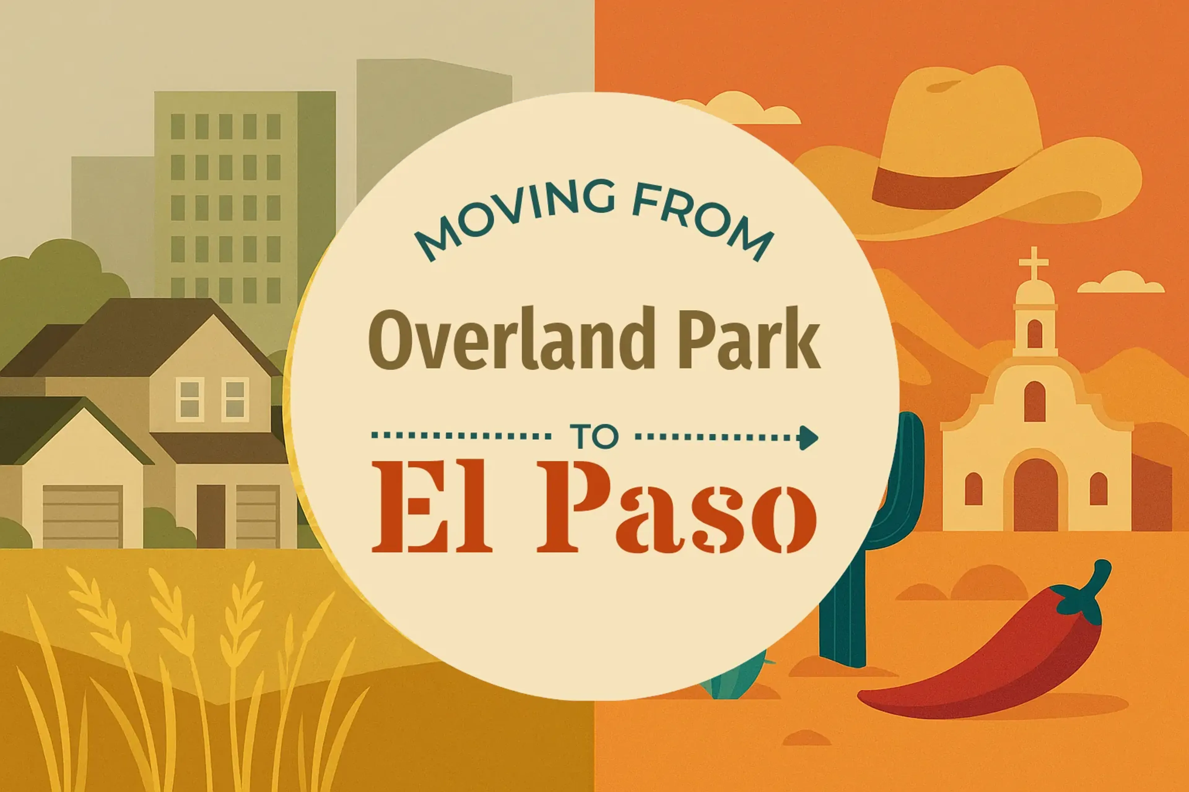 Side-by-side comparison of Overland Park to El Paso moving companies
