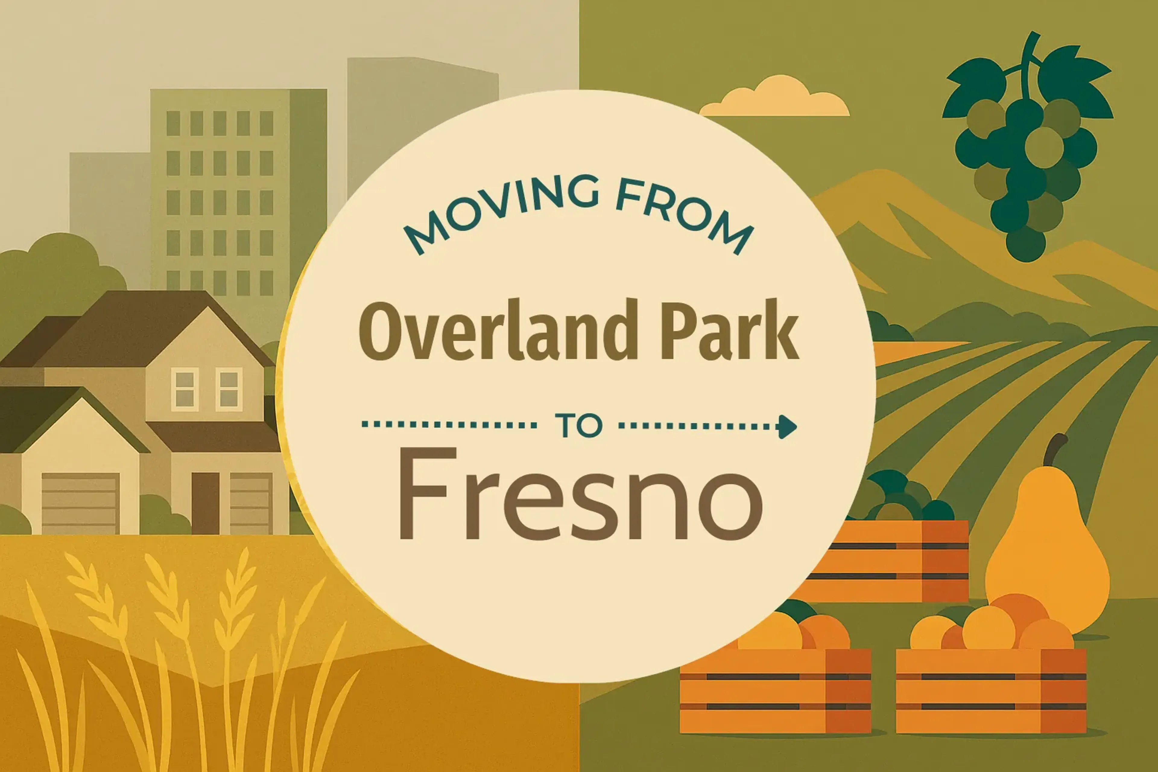 Side-by-side comparison of Overland Park to Fresno moving companies