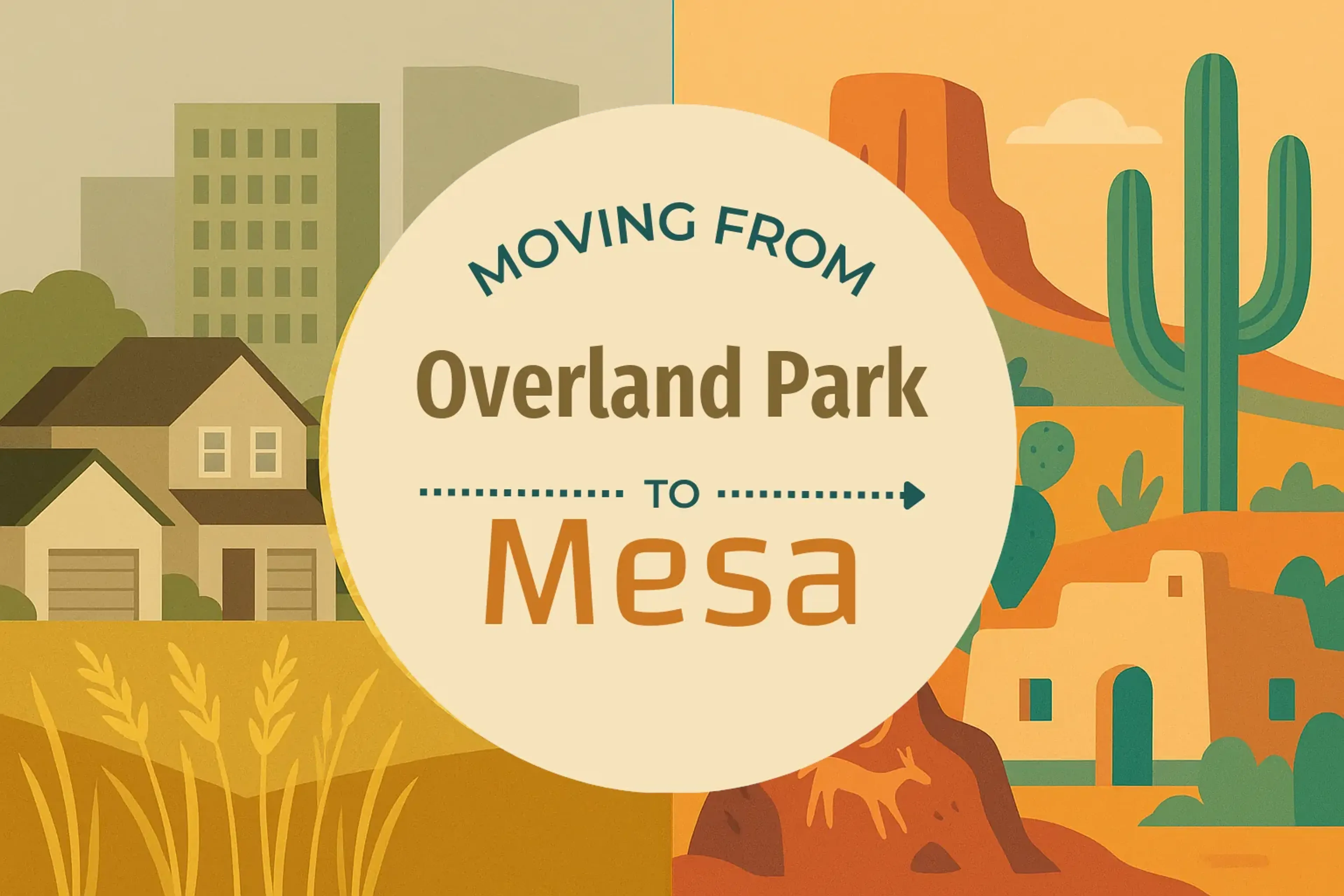 Side-by-side comparison of Overland Park to Mesa moving companies