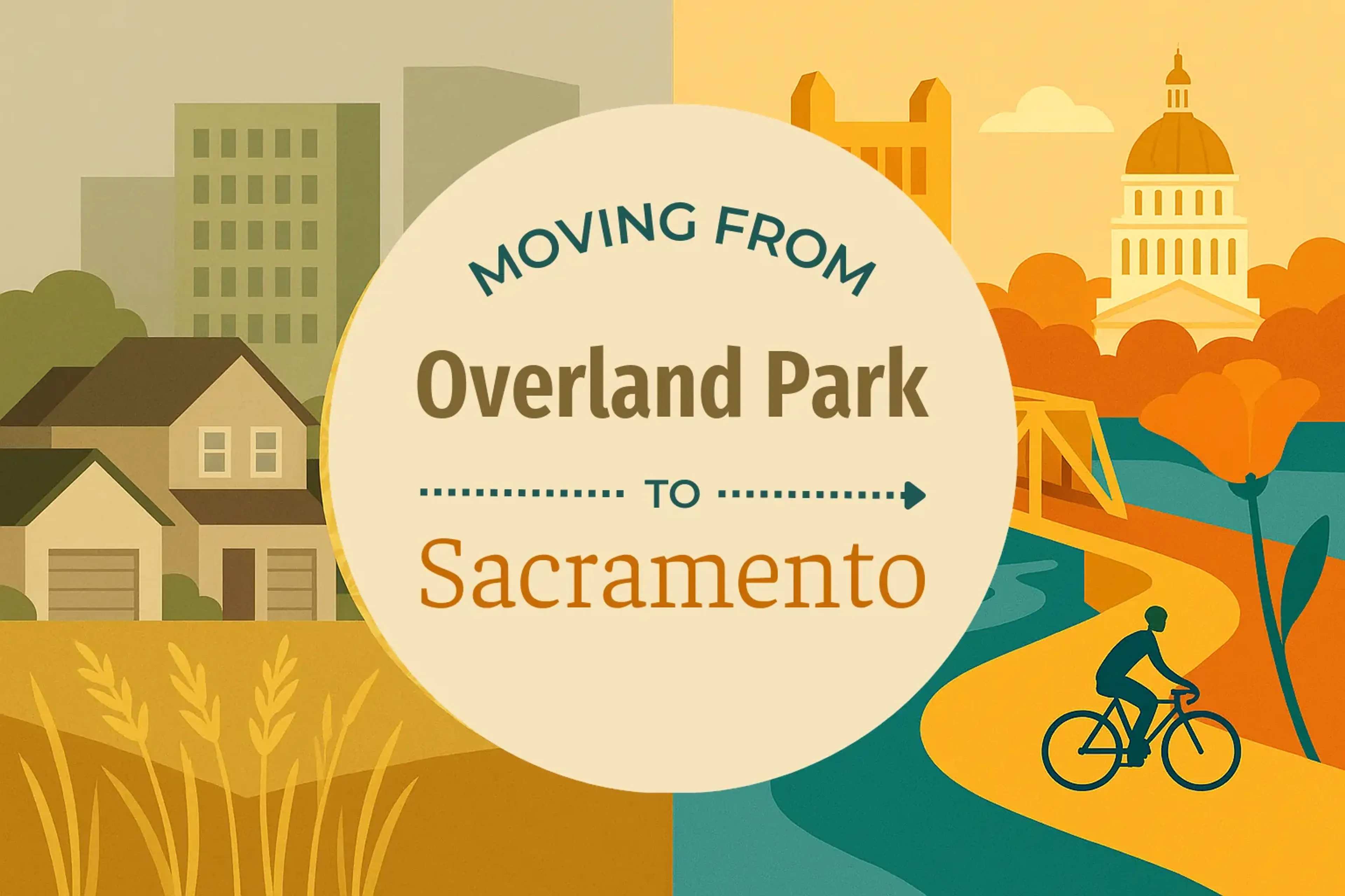 Side-by-side comparison of Overland Park to Sacramento moving companies