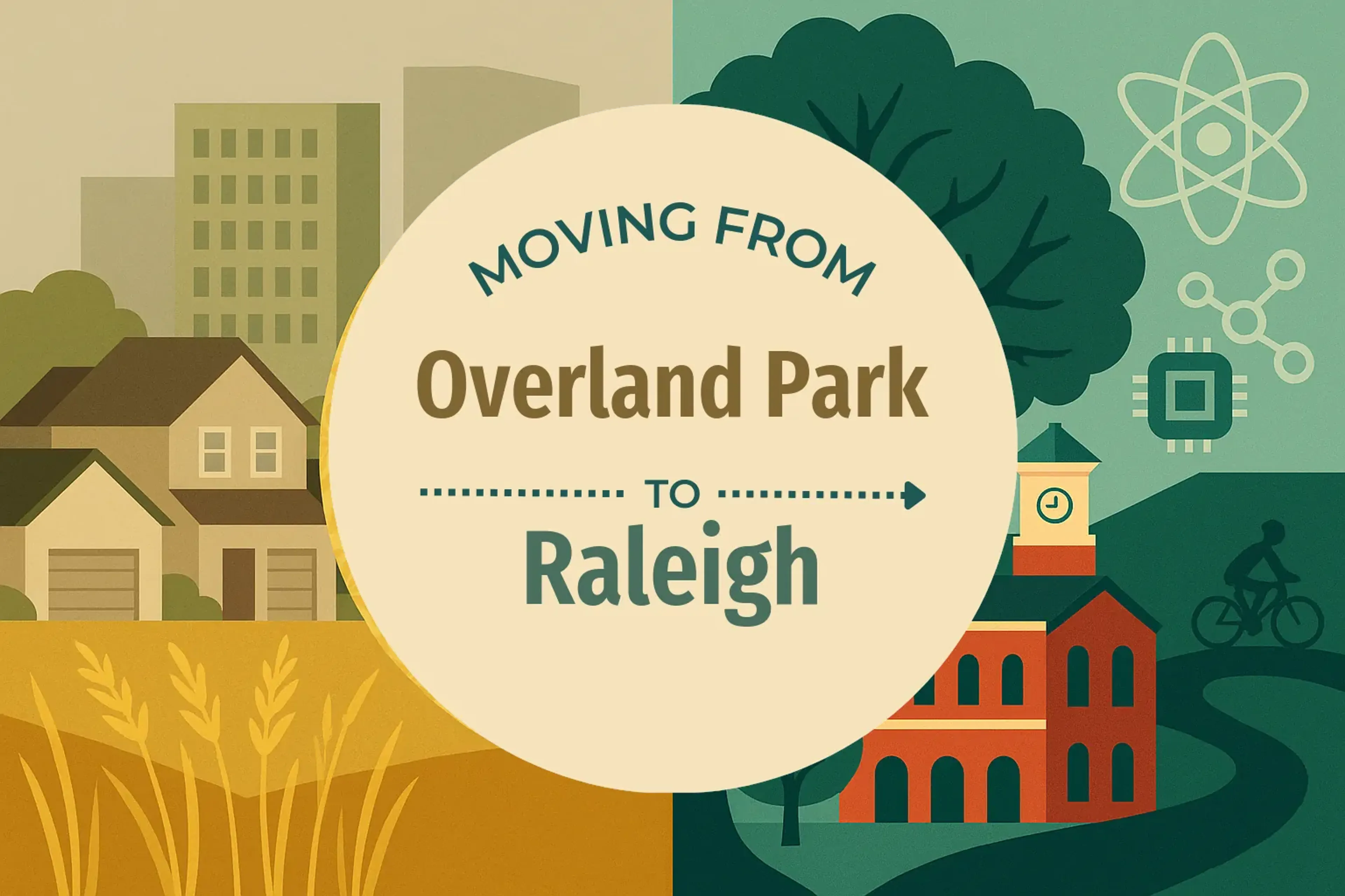 Side-by-side comparison of Overland Park to Raleigh moving companies