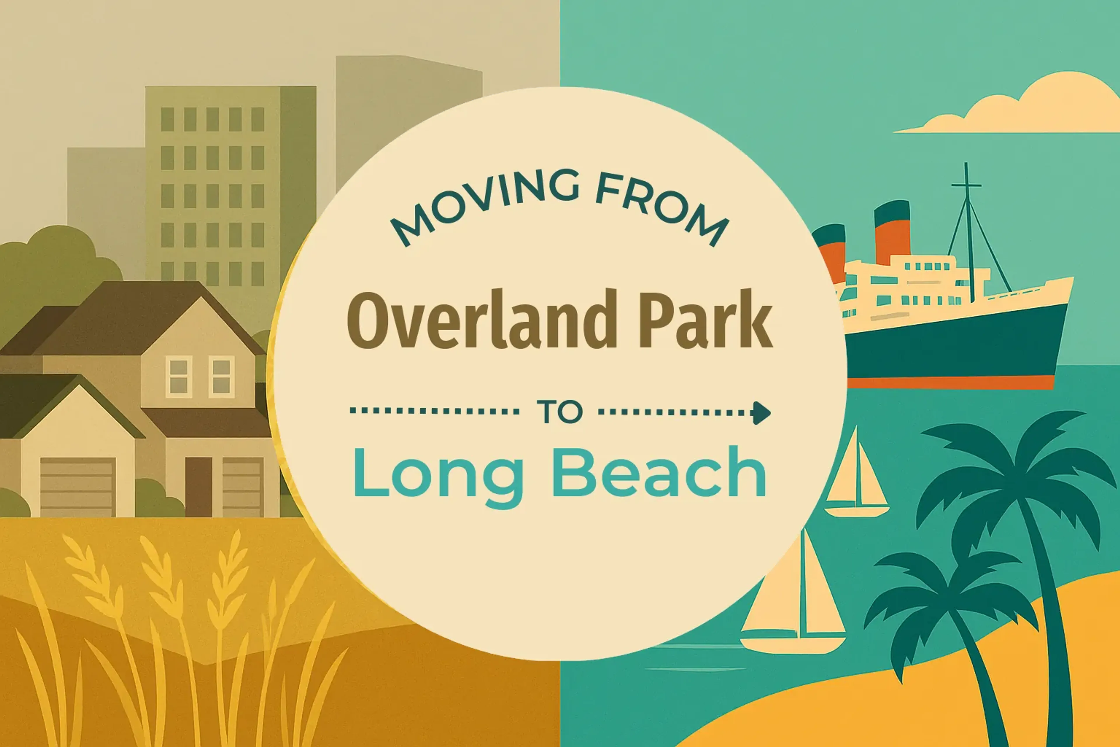 Side-by-side comparison of Overland Park to Long Beach moving companies