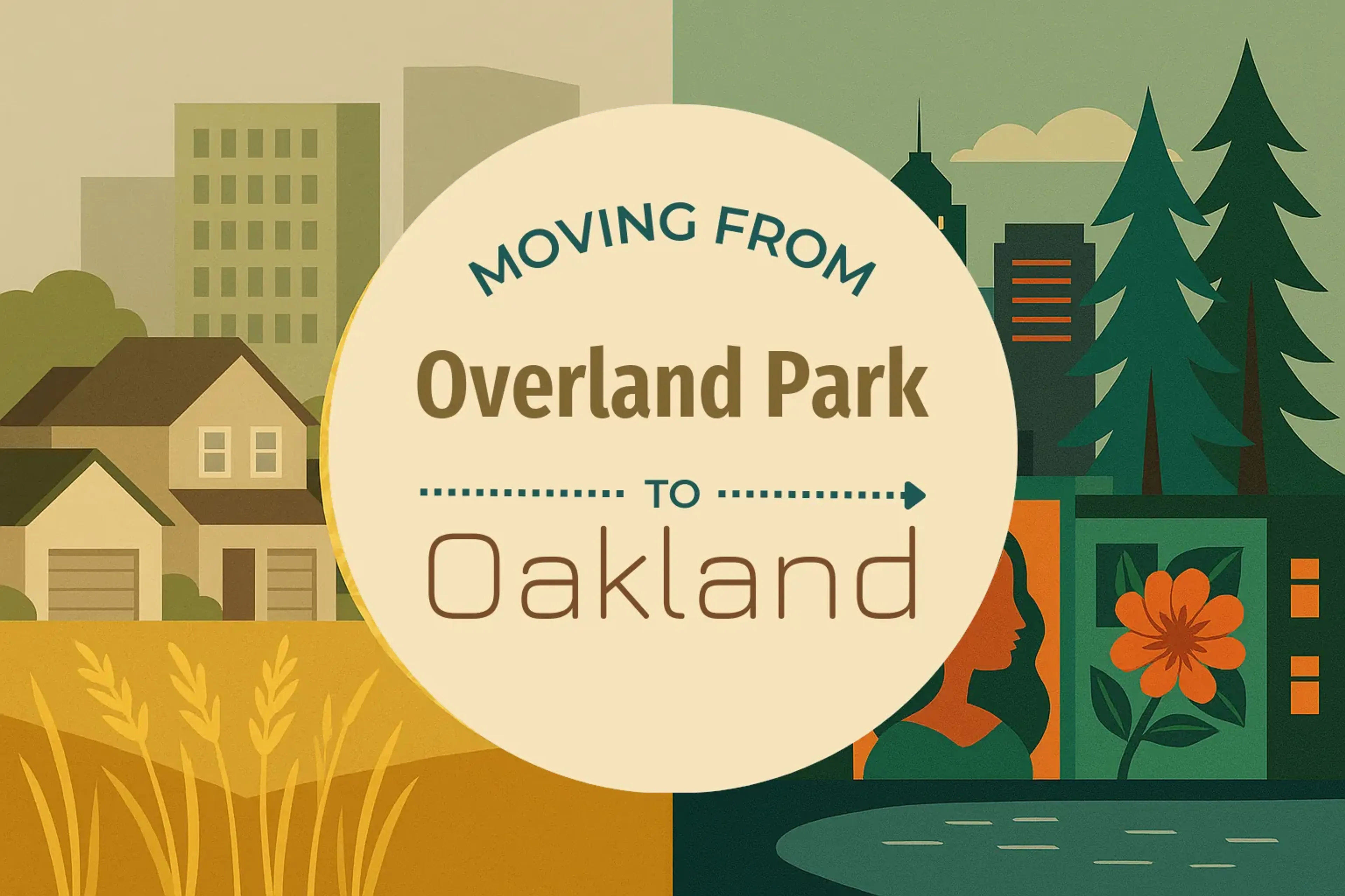 Side-by-side comparison of Overland Park to Oakland moving companies